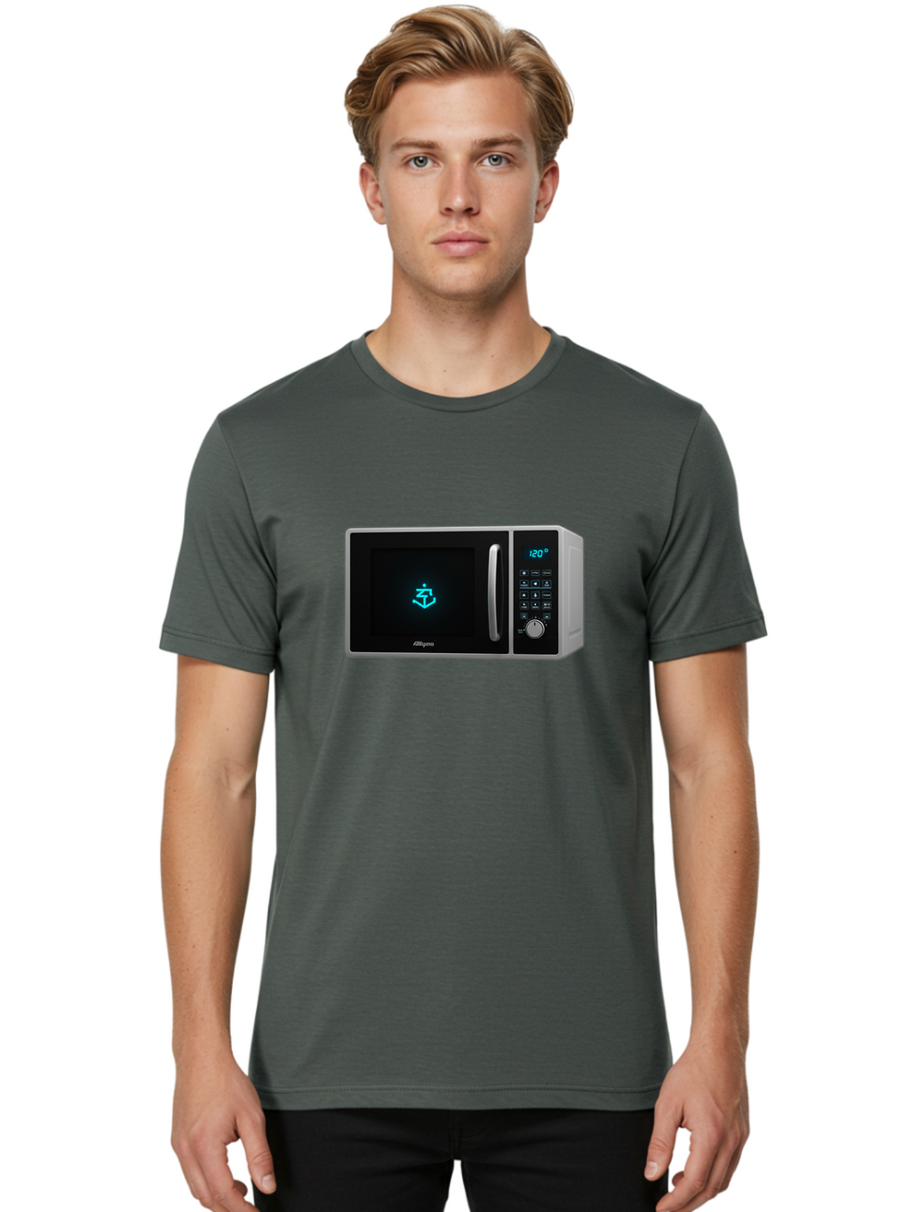 Alligro-Microwave Men'S Graphic Tee, 100% Cotton, Comfortable Casual Summer Wear, Machine Washable, Vintage Camera, Old Camera, Antique Camera, Black Camera, Classic Photography, Photography Equipment, Nostalgic Device, Film Camera, Camera Art Bao046