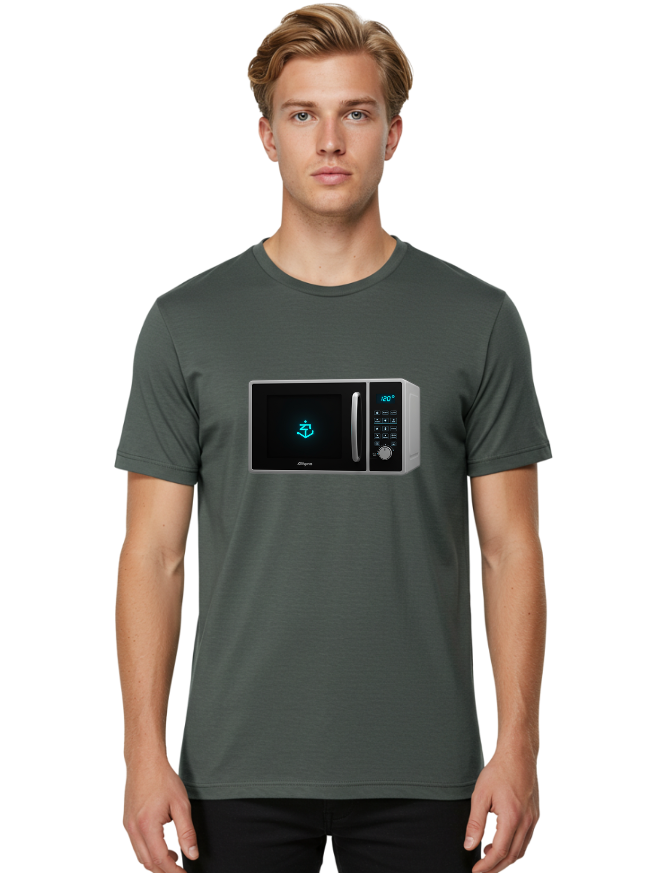 Alligro-Microwave Men'S Graphic Tee, 100% Cotton, Comfortable Casual Summer Wear, Machine Washable, Vintage Camera, Old Camera, Antique Camera, Black Camera, Classic Photography, Photography Equipment, Nostalgic Device, Film Camera, Camera Art Bao046