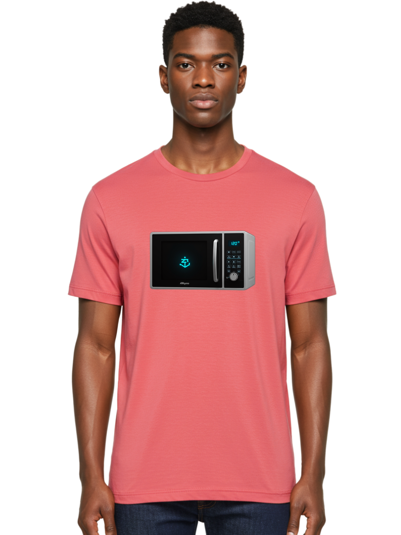 Alligro-Microwave Men'S Graphic Tee, 100% Cotton, Comfortable Casual Summer Wear, Machine Washable, Vintage Camera, Old Camera, Antique Camera, Black Camera, Classic Photography, Photography Equipment, Nostalgic Device, Film Camera, Camera Art Bao046