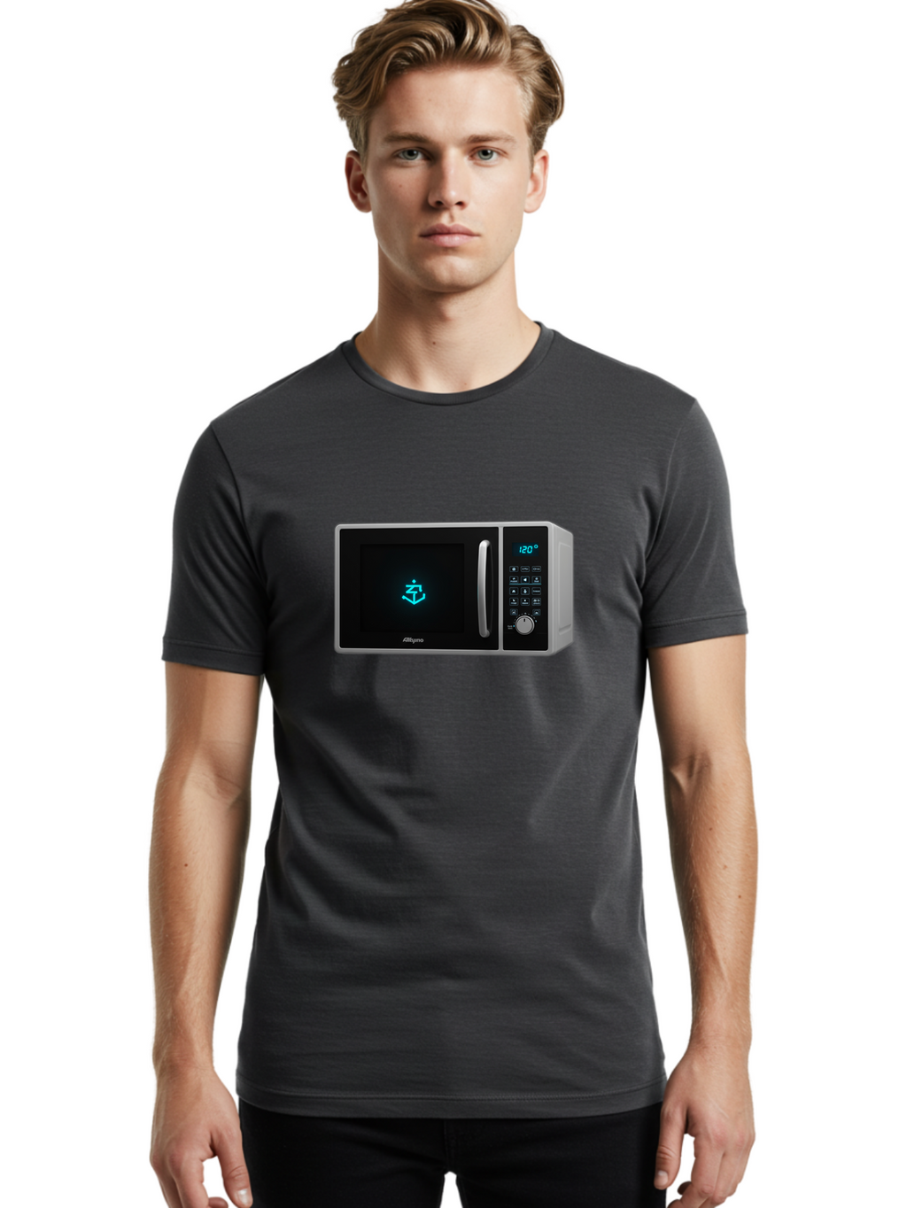 Alligro-Microwave Men'S Graphic Tee, 100% Cotton, Comfortable Casual Summer Wear, Machine Washable, Vintage Camera, Old Camera, Antique Camera, Black Camera, Classic Photography, Photography Equipment, Nostalgic Device, Film Camera, Camera Art Bao046