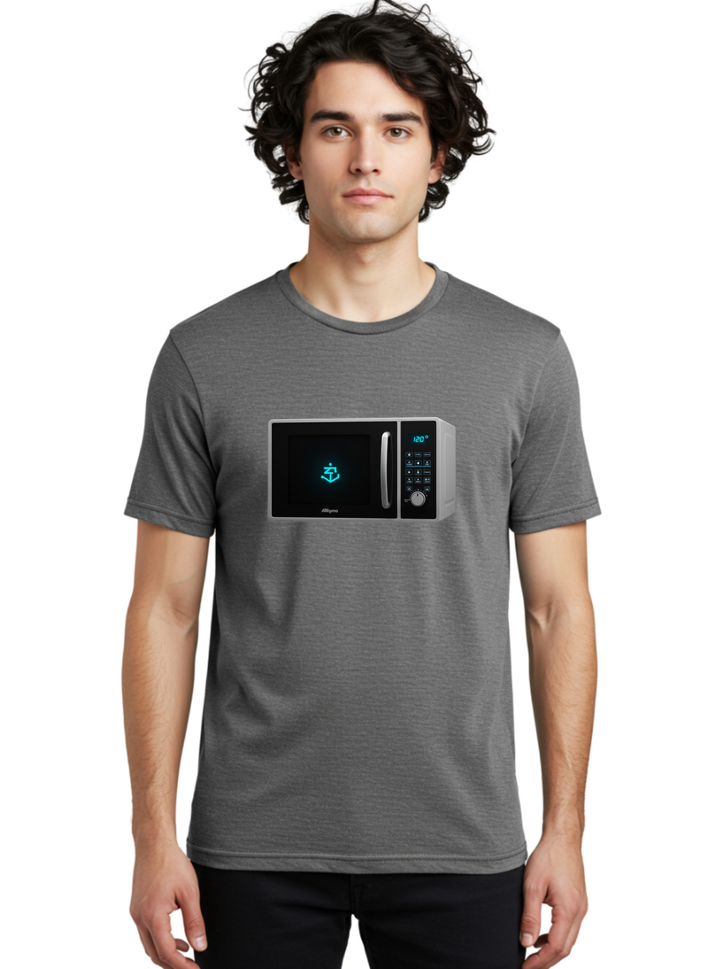 Alligro-Microwave Men'S Graphic Tee, 100% Cotton, Comfortable Casual Summer Wear, Machine Washable, Vintage Camera, Old Camera, Antique Camera, Black Camera, Classic Photography, Photography Equipment, Nostalgic Device, Film Camera, Camera Art Bao046