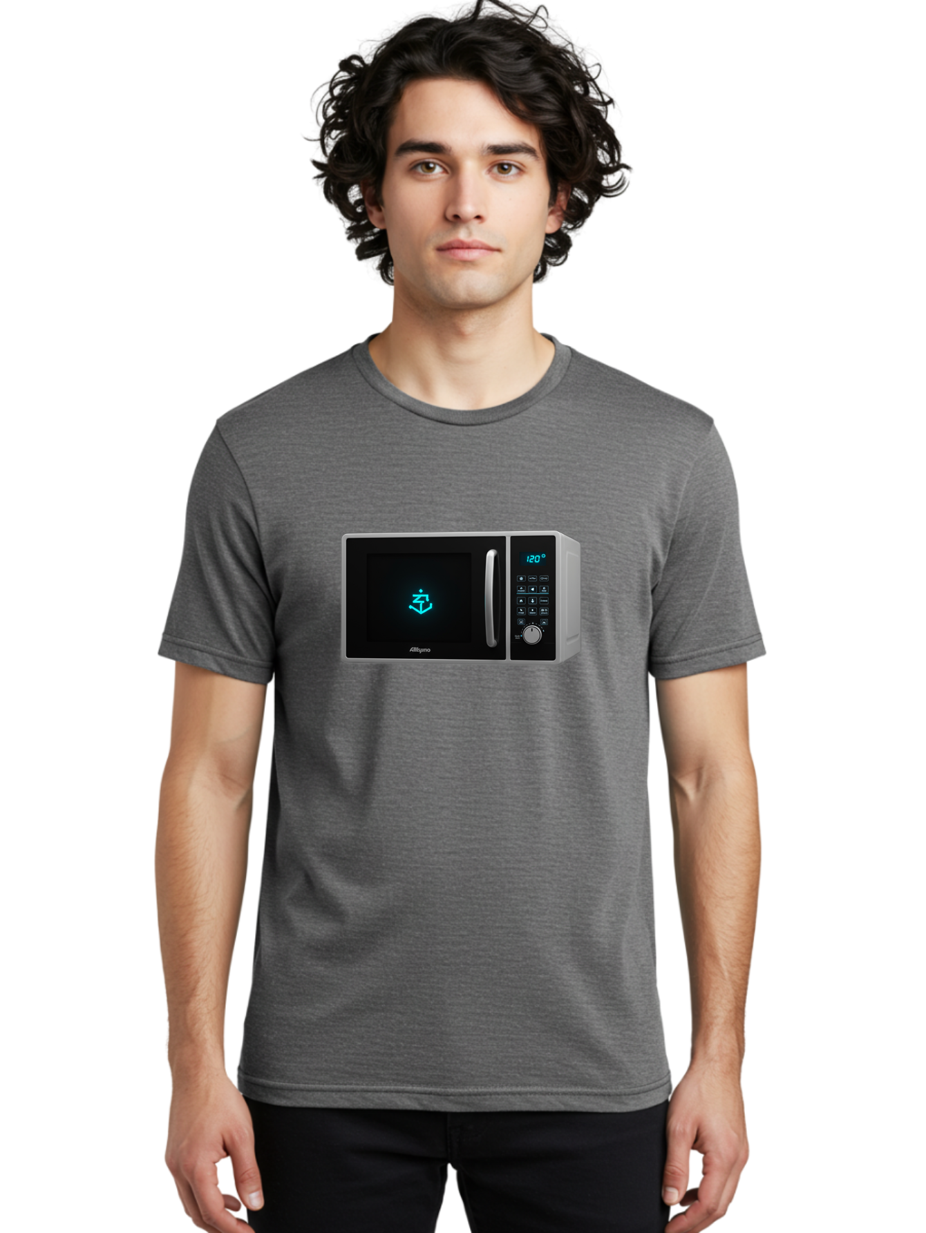 Alligro-Microwave Men'S Graphic Tee, 100% Cotton, Comfortable Casual Summer Wear, Machine Washable, Vintage Camera, Old Camera, Antique Camera, Black Camera, Classic Photography, Photography Equipment, Nostalgic Device, Film Camera, Camera Art Bao046