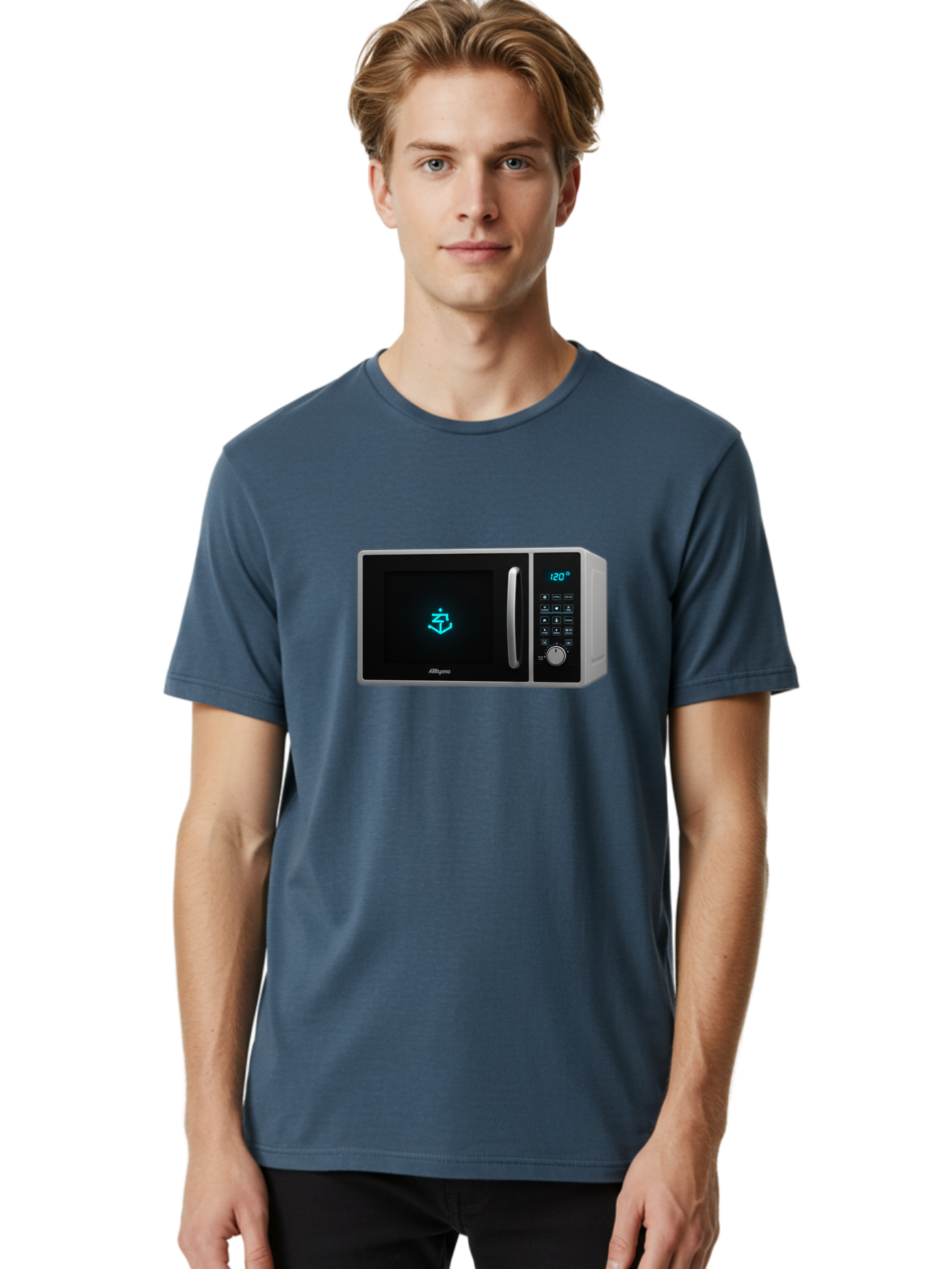 Alligro-Microwave Men'S Graphic Tee, 100% Cotton, Comfortable Casual Summer Wear, Machine Washable, Vintage Camera, Old Camera, Antique Camera, Black Camera, Classic Photography, Photography Equipment, Nostalgic Device, Film Camera, Camera Art Bao046