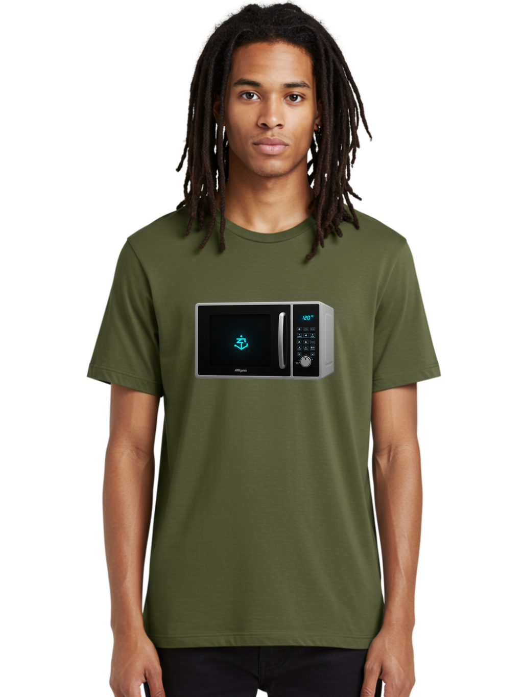 Alligro-Microwave Men'S Graphic Tee, 100% Cotton, Comfortable Casual Summer Wear, Machine Washable, Vintage Camera, Old Camera, Antique Camera, Black Camera, Classic Photography, Photography Equipment, Nostalgic Device, Film Camera, Camera Art Bao046