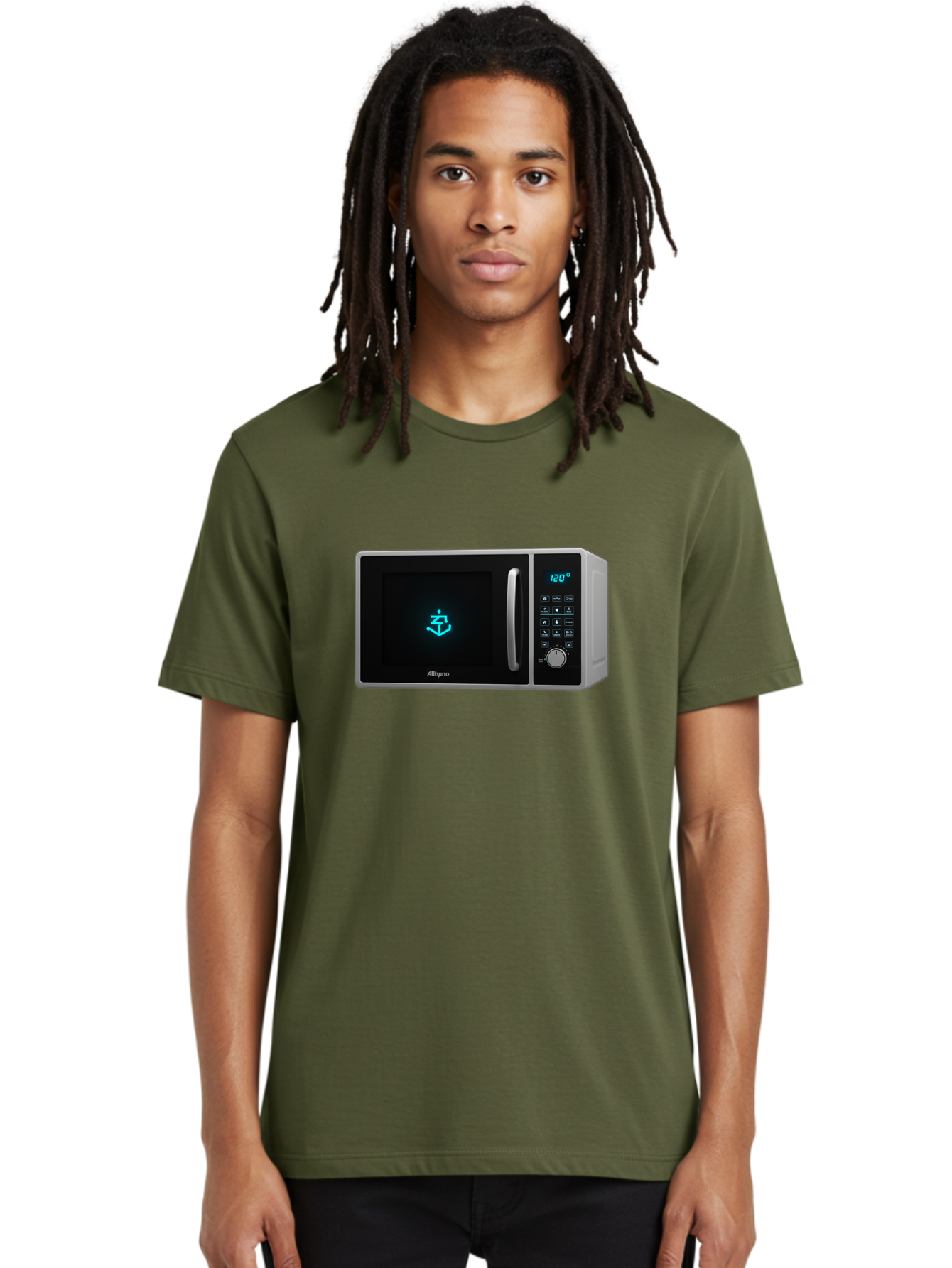 Alligro-Microwave Men'S Graphic Tee, 100% Cotton, Comfortable Casual Summer Wear, Machine Washable, Vintage Camera, Old Camera, Antique Camera, Black Camera, Classic Photography, Photography Equipment, Nostalgic Device, Film Camera, Camera Art Bao046