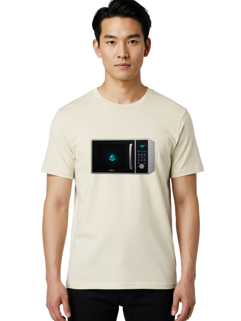 Alligro-Microwave Men'S Graphic Tee, 100% Cotton, Comfortable Casual Summer Wear, Machine Washable, Vintage Camera, Old Camera, Antique Camera, Black Camera, Classic Photography, Photography Equipment, Nostalgic Device, Film Camera, Camera Art Bao046