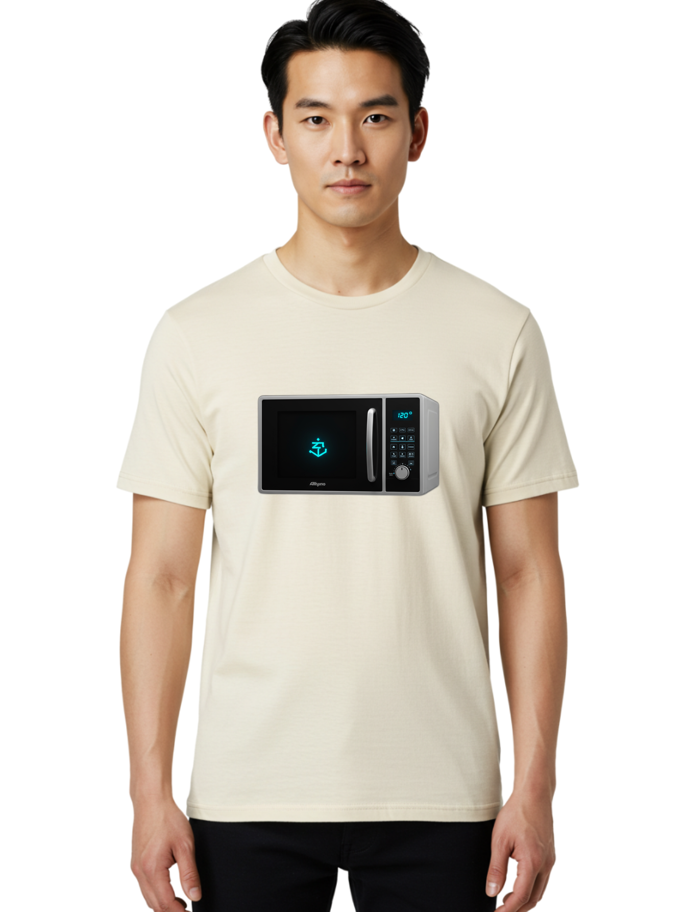 Alligro-Microwave Men'S Graphic Tee, 100% Cotton, Comfortable Casual Summer Wear, Machine Washable, Vintage Camera, Old Camera, Antique Camera, Black Camera, Classic Photography, Photography Equipment, Nostalgic Device, Film Camera, Camera Art Bao046