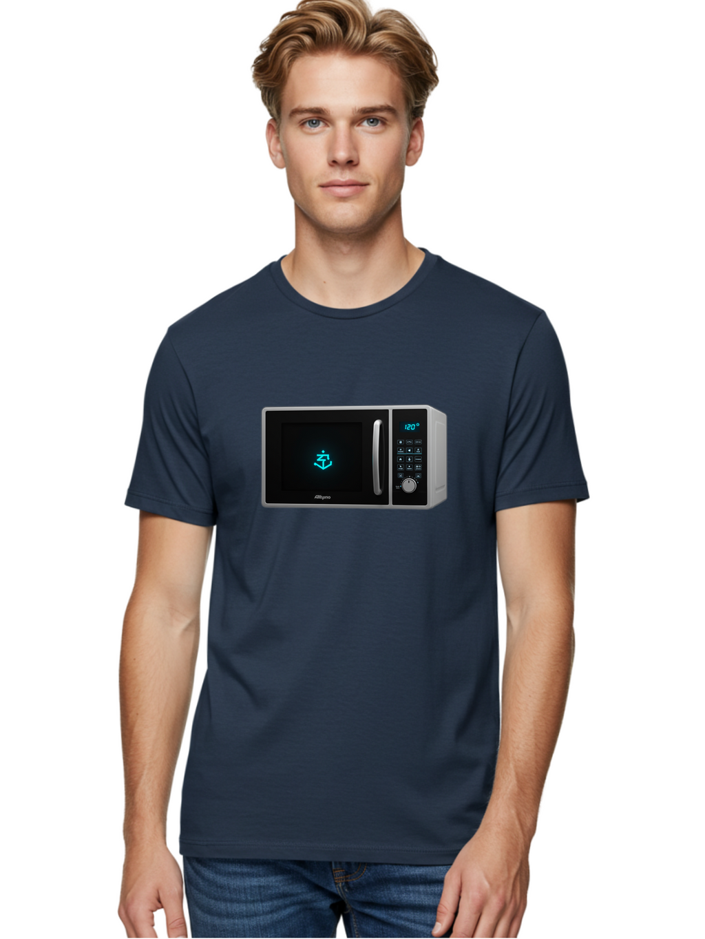 Alligro-Microwave Men'S Graphic Tee, 100% Cotton, Comfortable Casual Summer Wear, Machine Washable, Vintage Camera, Old Camera, Antique Camera, Black Camera, Classic Photography, Photography Equipment, Nostalgic Device, Film Camera, Camera Art Bao046