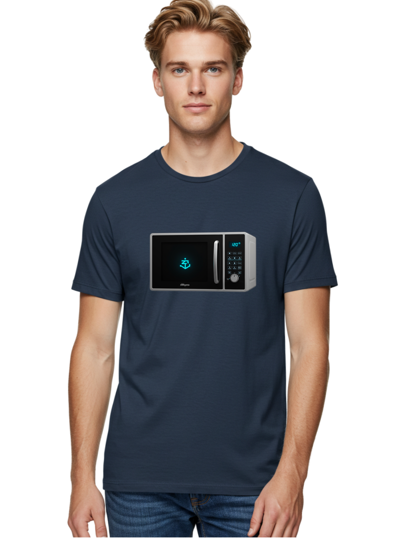 Alligro-Microwave Men'S Graphic Tee, 100% Cotton, Comfortable Casual Summer Wear, Machine Washable, Vintage Camera, Old Camera, Antique Camera, Black Camera, Classic Photography, Photography Equipment, Nostalgic Device, Film Camera, Camera Art Bao046