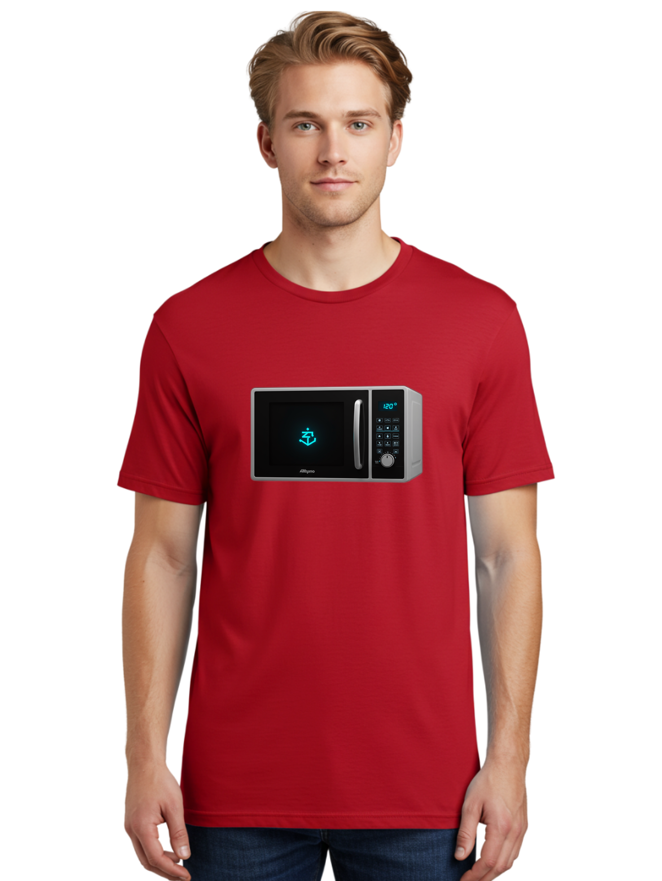 Alligro-Microwave Men'S Graphic Tee, 100% Cotton, Comfortable Casual Summer Wear, Machine Washable, Vintage Camera, Old Camera, Antique Camera, Black Camera, Classic Photography, Photography Equipment, Nostalgic Device, Film Camera, Camera Art Bao046