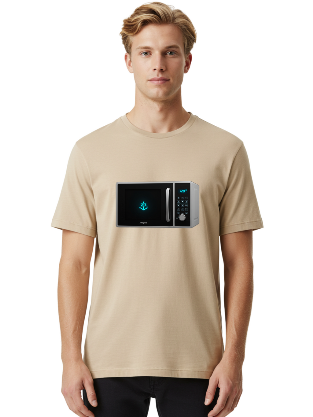 Alligro-Microwave Men'S Graphic Tee, 100% Cotton, Comfortable Casual Summer Wear, Machine Washable, Vintage Camera, Old Camera, Antique Camera, Black Camera, Classic Photography, Photography Equipment, Nostalgic Device, Film Camera, Camera Art Bao046