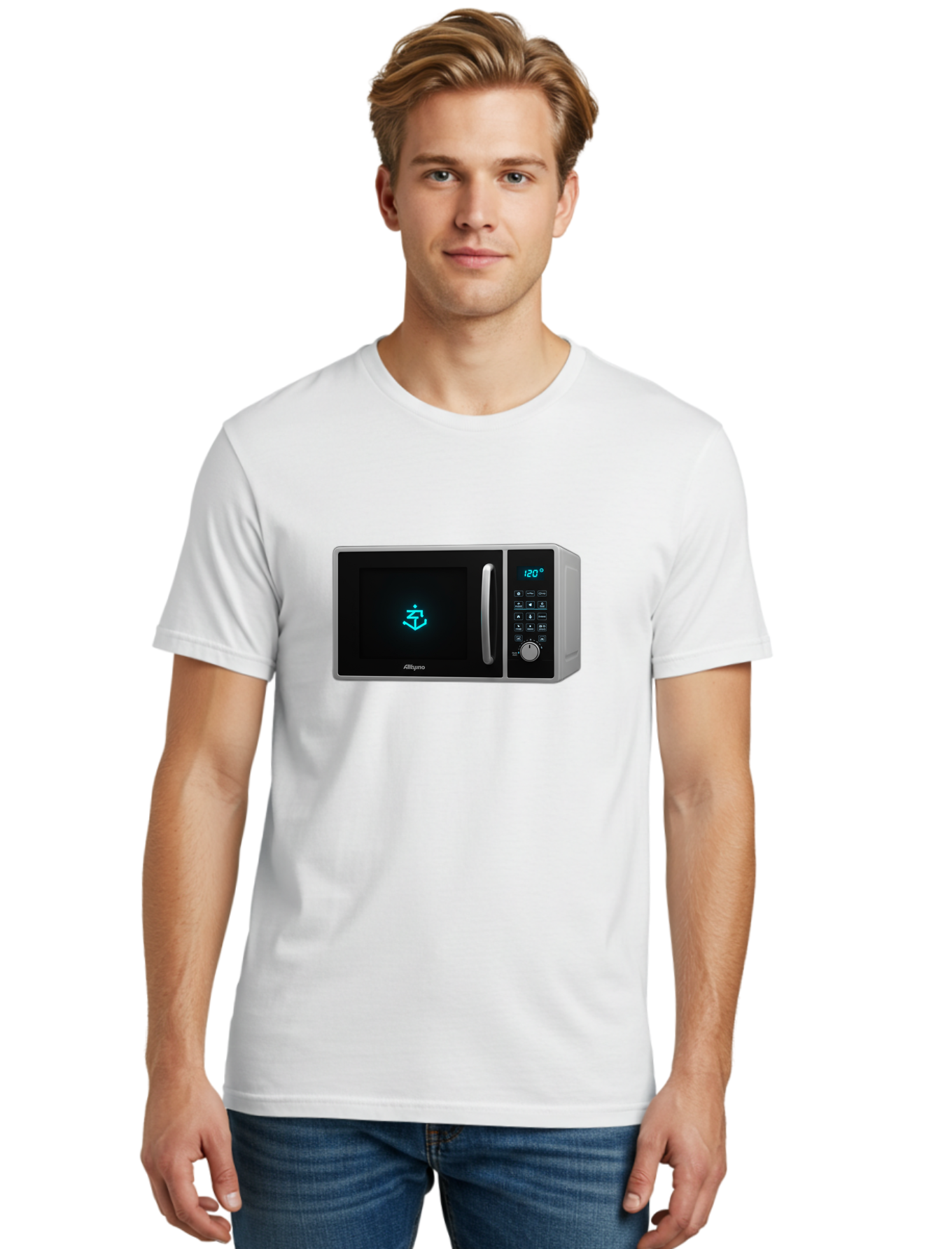 Alligro-Microwave Men'S Graphic Tee, 100% Cotton, Comfortable Casual Summer Wear, Machine Washable, Vintage Camera, Old Camera, Antique Camera, Black Camera, Classic Photography, Photography Equipment, Nostalgic Device, Film Camera, Camera Art Bao046