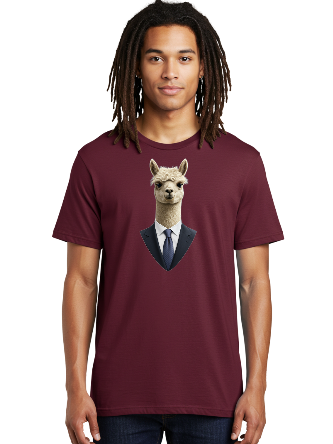 Alpaca-In-Suit Men'S Graphic Tee, 100% Cotton, Comfortable Casual Summer Wear, Machine Washable, Vintage Camera, Old Camera, Antique Camera, Black Camera, Classic Photography, Photography Equipment, Nostalgic Device, Film Camera, Camera Art Bao048