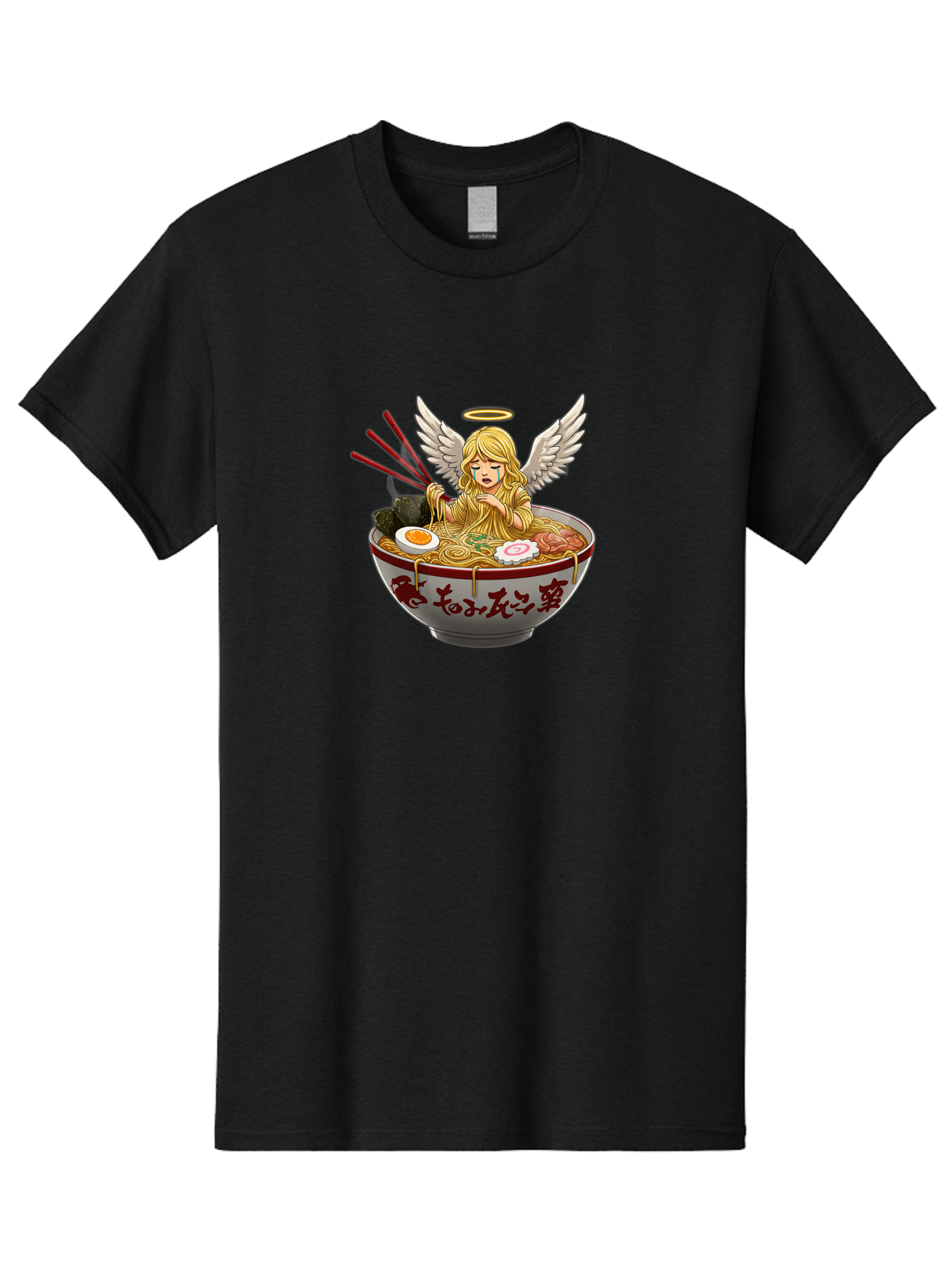 Angel-Eating-Ramen-1 Men'S Graphic Tee, 100% Cotton, Comfortable Casual Summer Wear, Machine Washable, Vintage Camera, Old Camera, Antique Camera, Black Camera, Classic Photography, Photography Equipment, Nostalgic Device, Film Camera, Bao052
