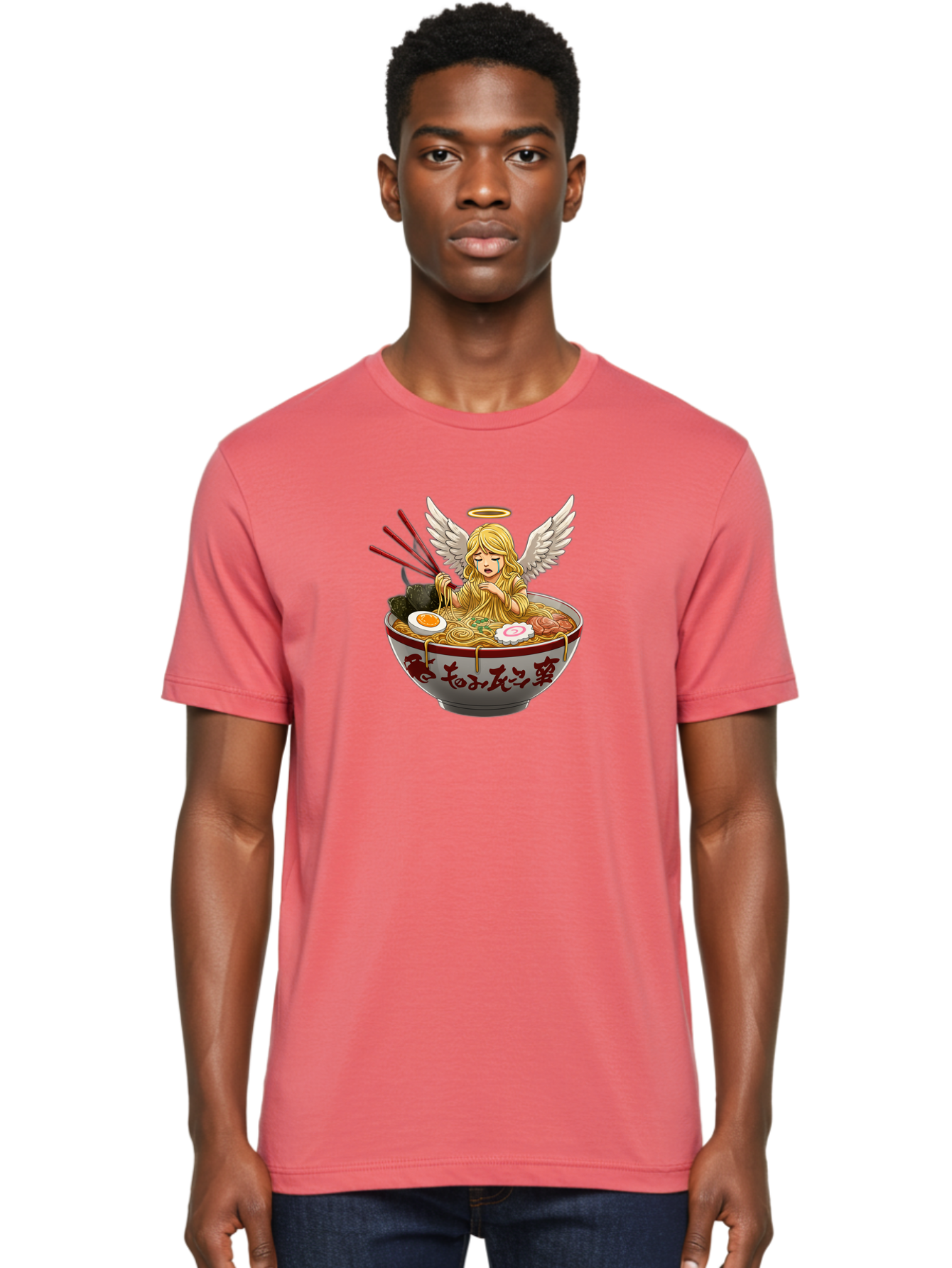 Angel-Eating-Ramen-1 Men'S Graphic Tee, 100% Cotton, Comfortable Casual Summer Wear, Machine Washable, Vintage Camera, Old Camera, Antique Camera, Black Camera, Classic Photography, Photography Equipment, Nostalgic Device, Film Camera, Bao052