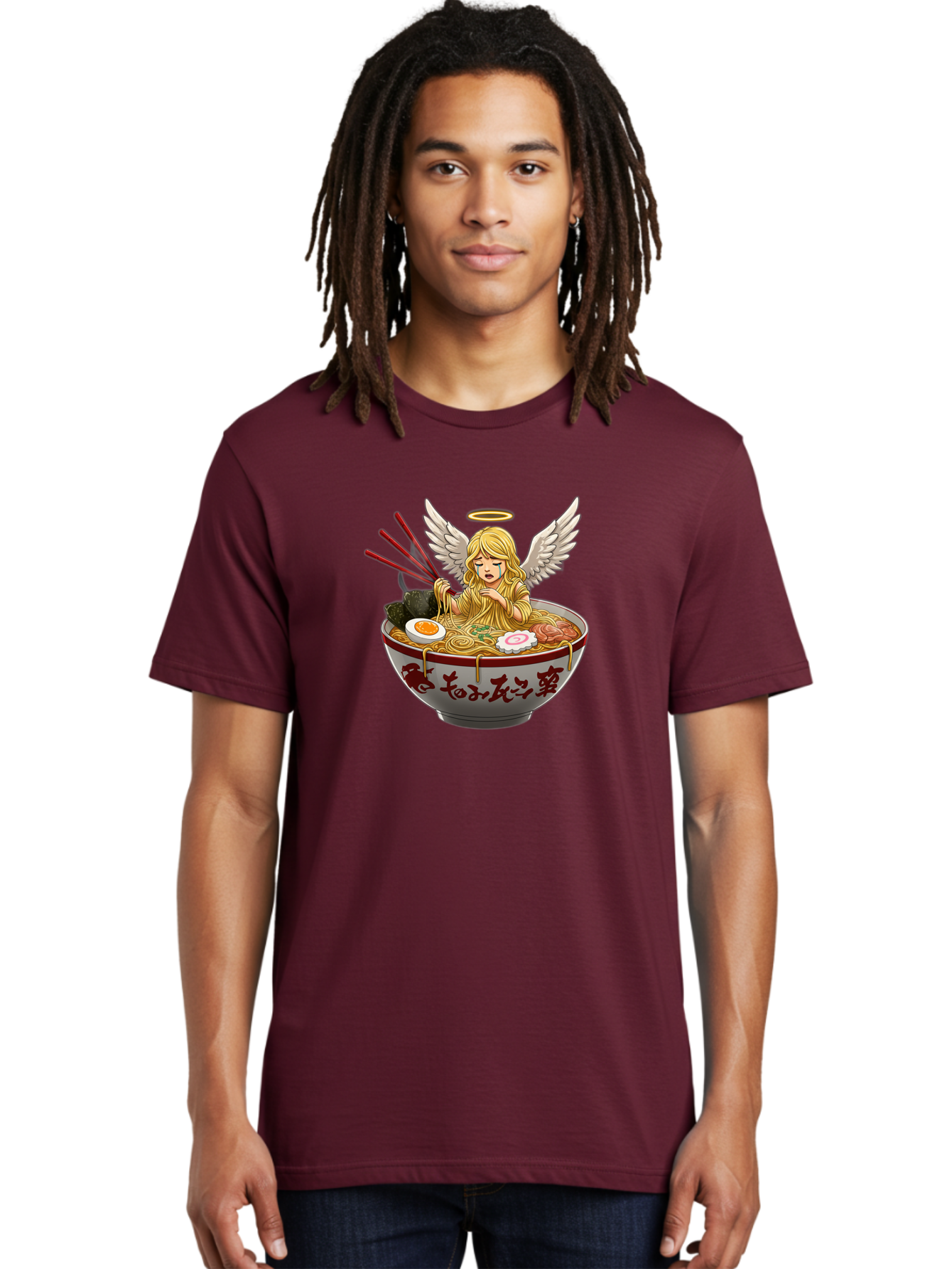 Angel-Eating-Ramen-1 Men'S Graphic Tee, 100% Cotton, Comfortable Casual Summer Wear, Machine Washable, Vintage Camera, Old Camera, Antique Camera, Black Camera, Classic Photography, Photography Equipment, Nostalgic Device, Film Camera, Bao052