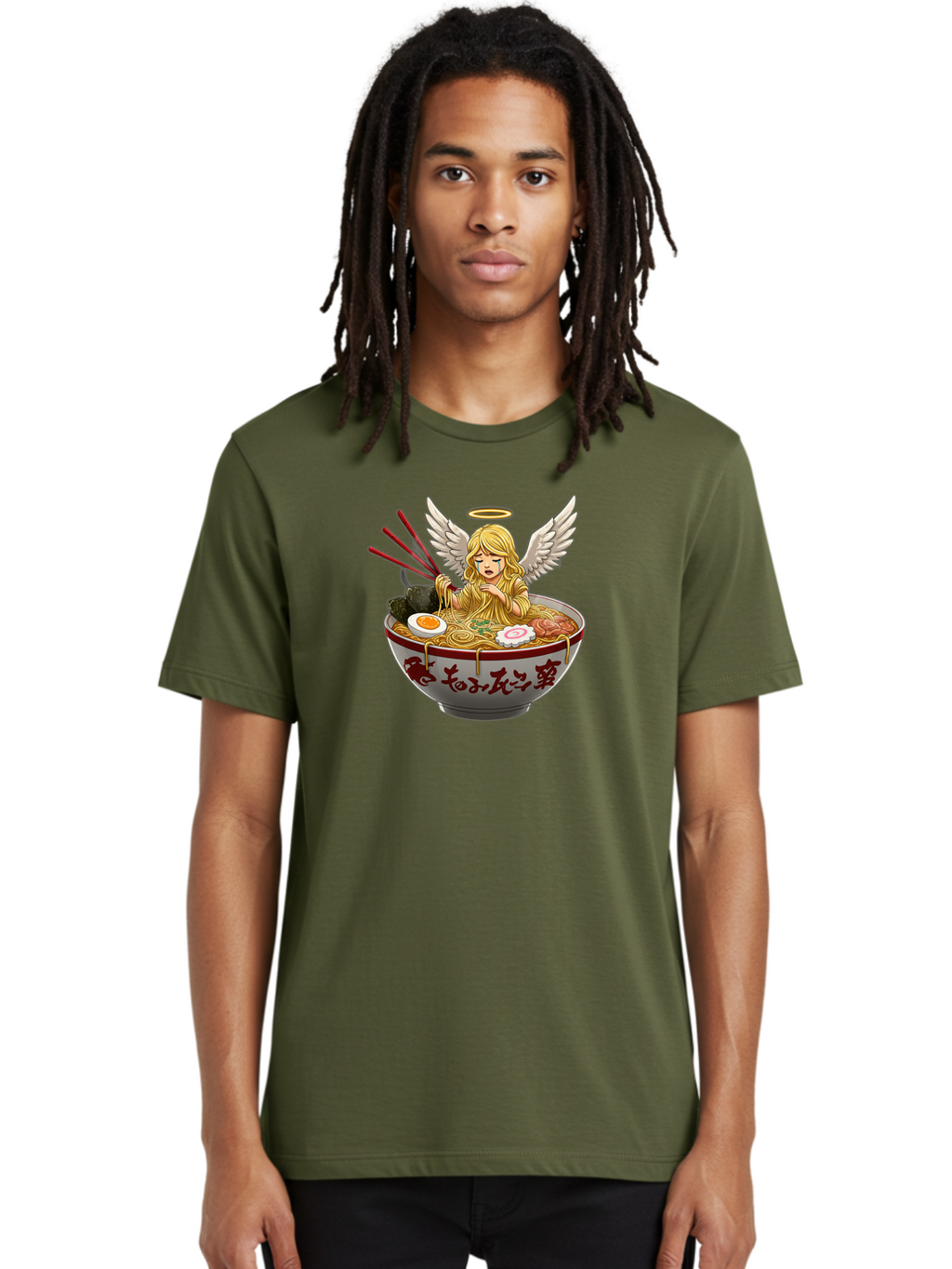 Angel-Eating-Ramen-1 Men'S Graphic Tee, 100% Cotton, Comfortable Casual Summer Wear, Machine Washable, Vintage Camera, Old Camera, Antique Camera, Black Camera, Classic Photography, Photography Equipment, Nostalgic Device, Film Camera, Bao052
