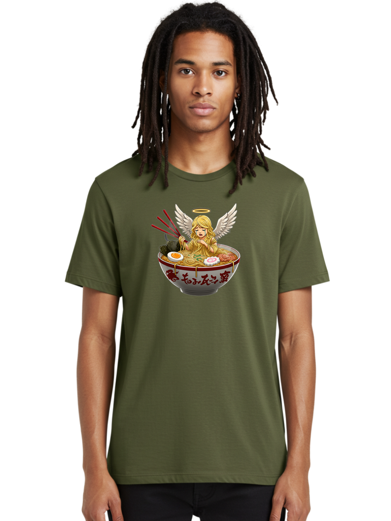 Angel-Eating-Ramen-1 Men'S Graphic Tee, 100% Cotton, Comfortable Casual Summer Wear, Machine Washable, Vintage Camera, Old Camera, Antique Camera, Black Camera, Classic Photography, Photography Equipment, Nostalgic Device, Film Camera, Bao052