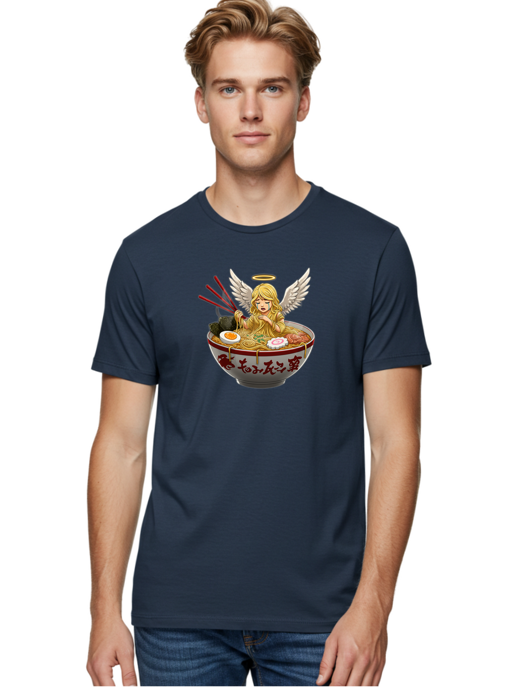 Angel-Eating-Ramen-1 Men'S Graphic Tee, 100% Cotton, Comfortable Casual Summer Wear, Machine Washable, Vintage Camera, Old Camera, Antique Camera, Black Camera, Classic Photography, Photography Equipment, Nostalgic Device, Film Camera, Bao052