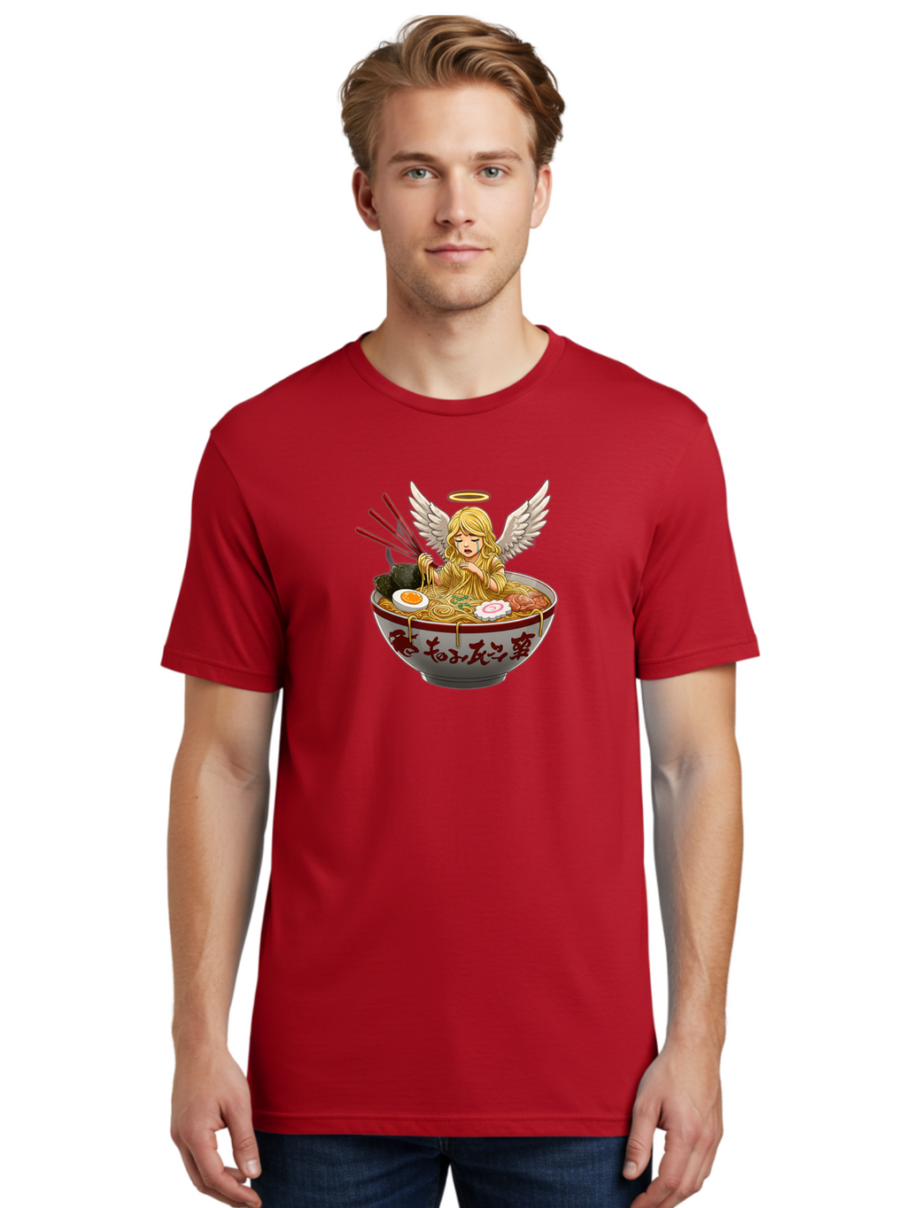 Angel-Eating-Ramen-1 Men'S Graphic Tee, 100% Cotton, Comfortable Casual Summer Wear, Machine Washable, Vintage Camera, Old Camera, Antique Camera, Black Camera, Classic Photography, Photography Equipment, Nostalgic Device, Film Camera, Bao052