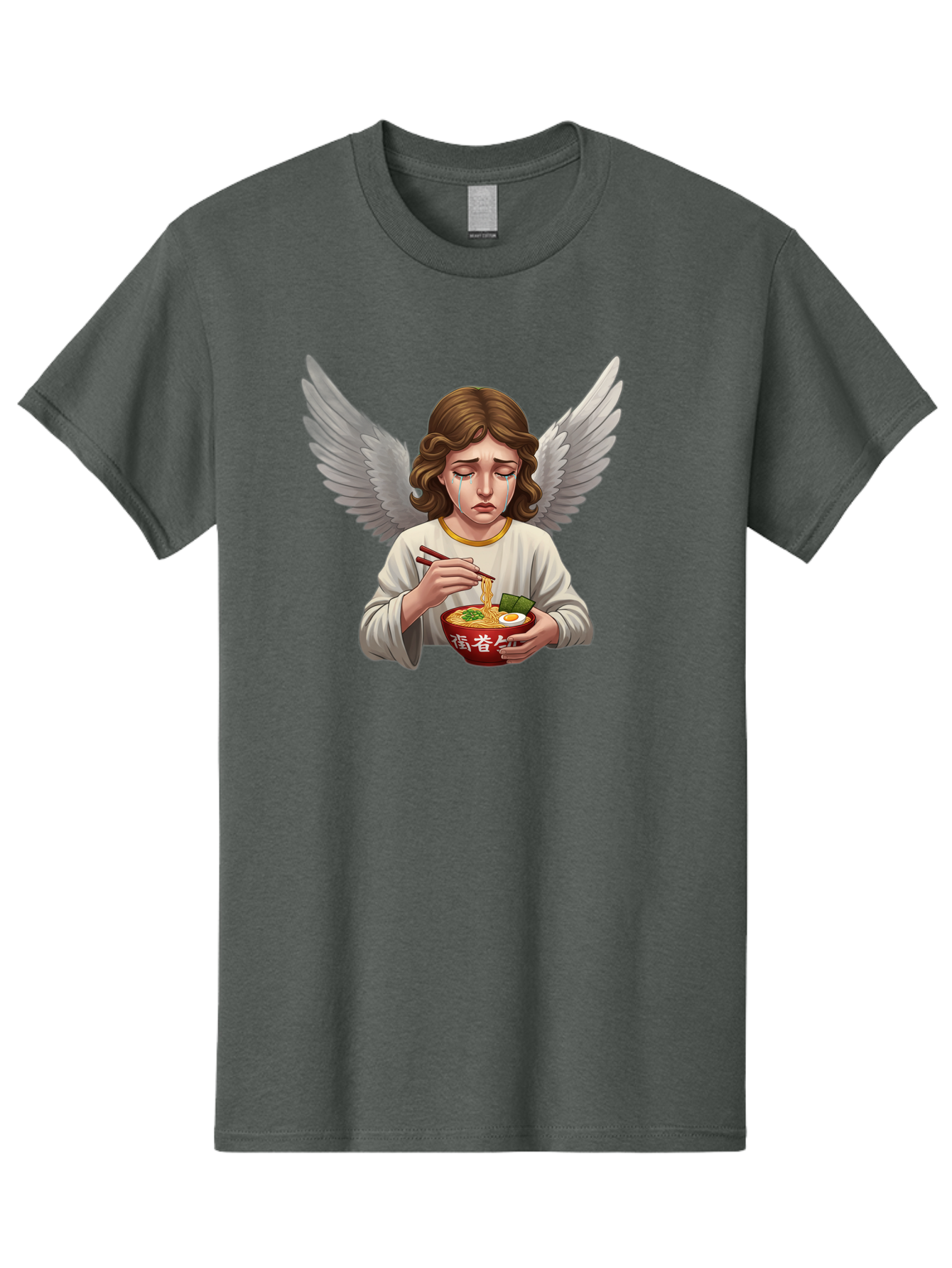 Angel-Eating-Ramen-2 Men'S Graphic Tee, 100% Cotton, Comfortable Casual Summer Wear, Machine Washable, Vintage Camera, Old Camera, Antique Camera, Black Camera, Classic Photography, Photography Equipment, Nostalgic Device, Film Camera, Bao053