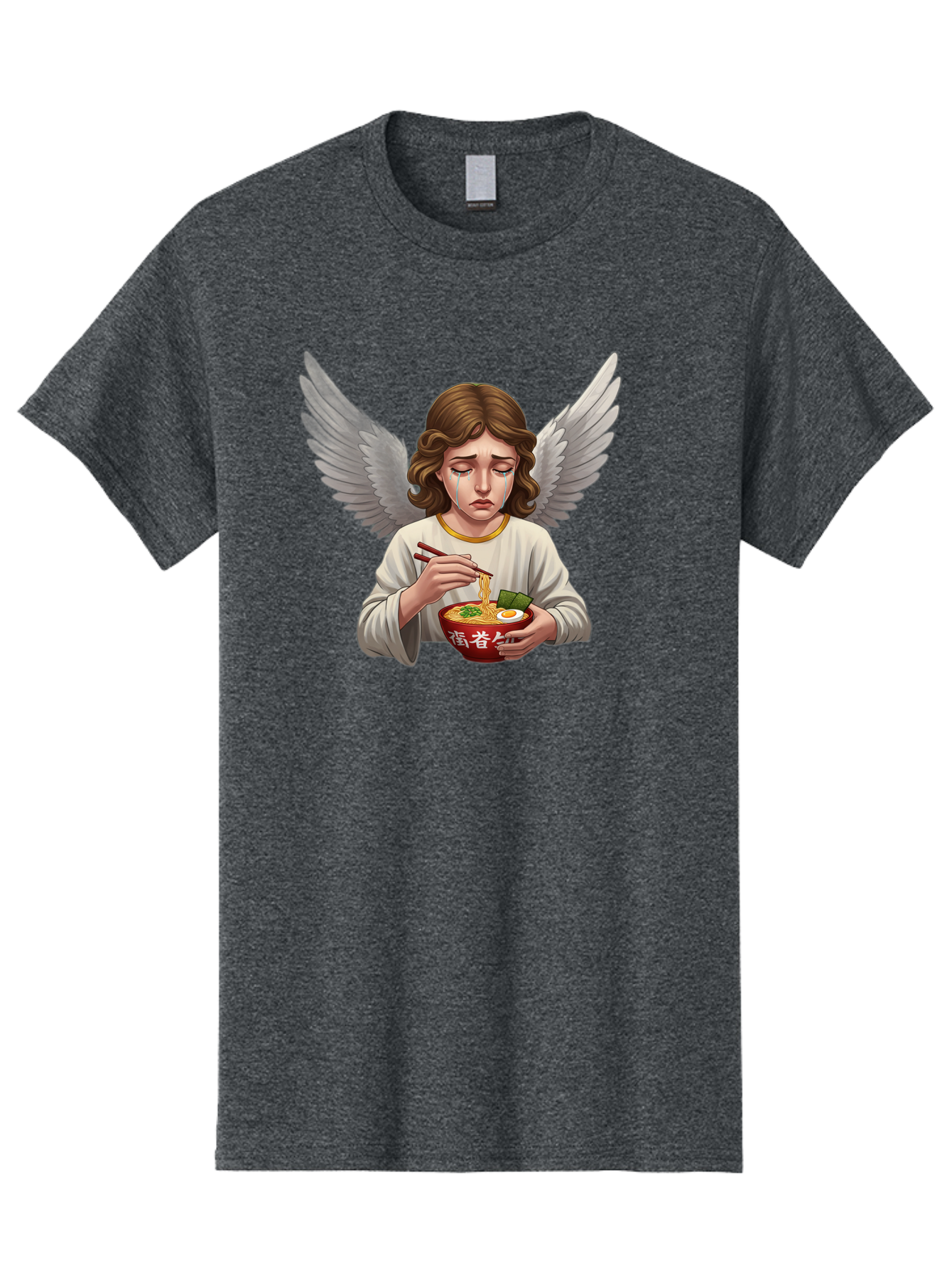 Angel-Eating-Ramen-2 Men'S Graphic Tee, 100% Cotton, Comfortable Casual Summer Wear, Machine Washable, Vintage Camera, Old Camera, Antique Camera, Black Camera, Classic Photography, Photography Equipment, Nostalgic Device, Film Camera, Bao053