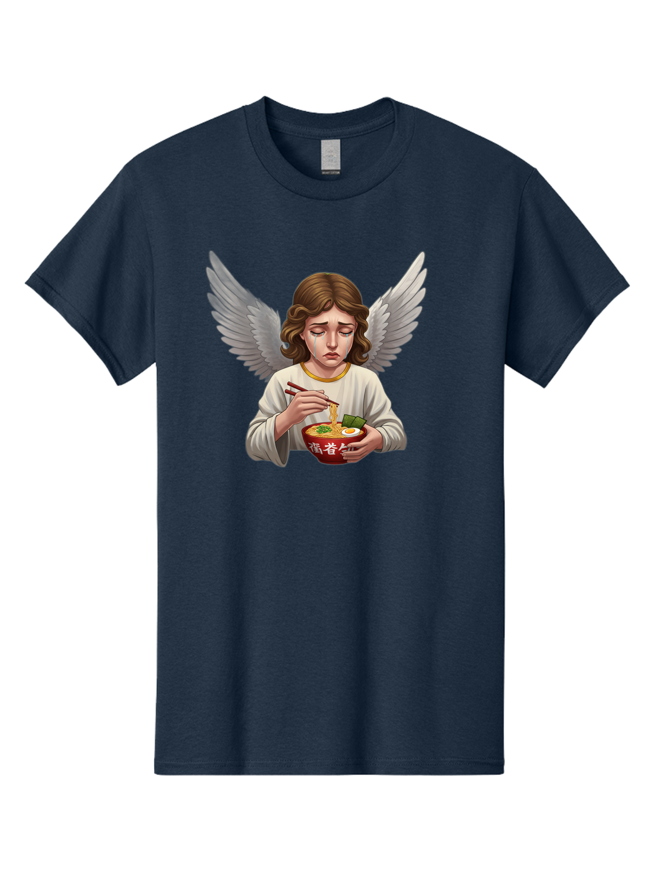 Angel-Eating-Ramen-2 Men'S Graphic Tee, 100% Cotton, Comfortable Casual Summer Wear, Machine Washable, Vintage Camera, Old Camera, Antique Camera, Black Camera, Classic Photography, Photography Equipment, Nostalgic Device, Film Camera, Bao053