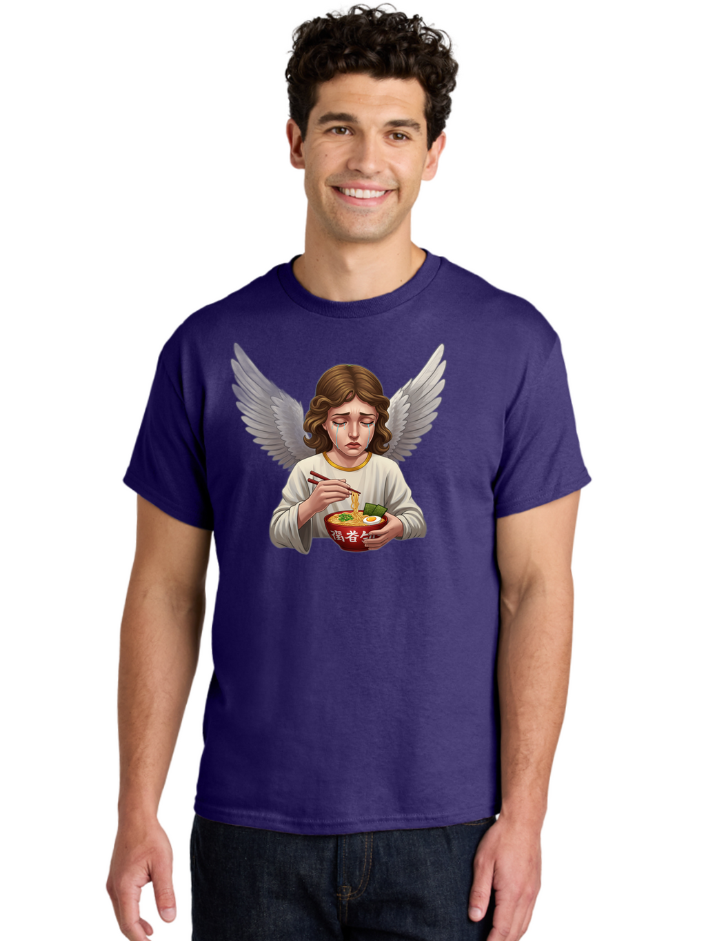 Angel-Eating-Ramen-2 Men'S Graphic Tee, 100% Cotton, Comfortable Casual Summer Wear, Machine Washable, Vintage Camera, Old Camera, Antique Camera, Black Camera, Classic Photography, Photography Equipment, Nostalgic Device, Film Camera, Bao053