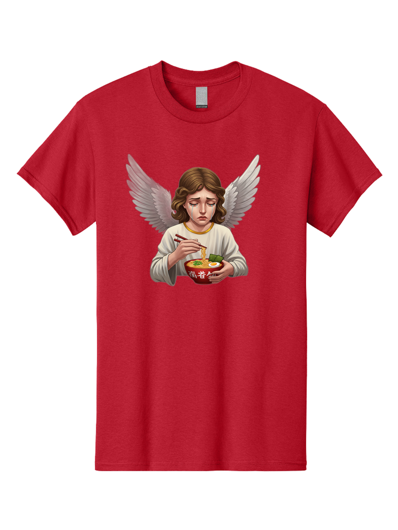 Angel-Eating-Ramen-2 Men'S Graphic Tee, 100% Cotton, Comfortable Casual Summer Wear, Machine Washable, Vintage Camera, Old Camera, Antique Camera, Black Camera, Classic Photography, Photography Equipment, Nostalgic Device, Film Camera, Bao053