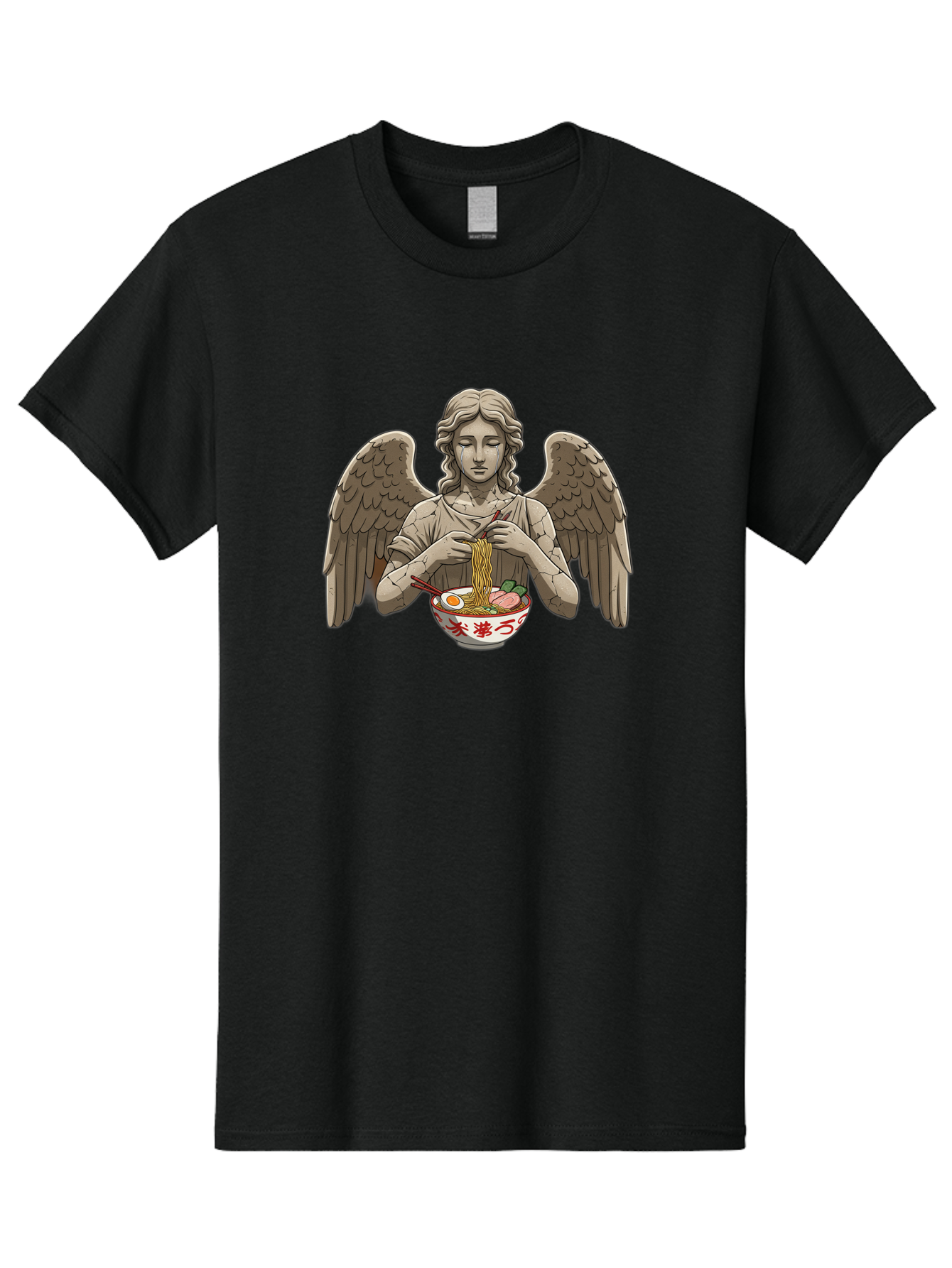 Angel-Eating-Ramen-3 Men'S Graphic Tee, 100% Cotton, Comfortable Casual Summer Wear, Machine Washable, Vintage Camera, Old Camera, Antique Camera, Black Camera, Classic Photography, Photography Equipment, Nostalgic Device, Film Camera, Bao054