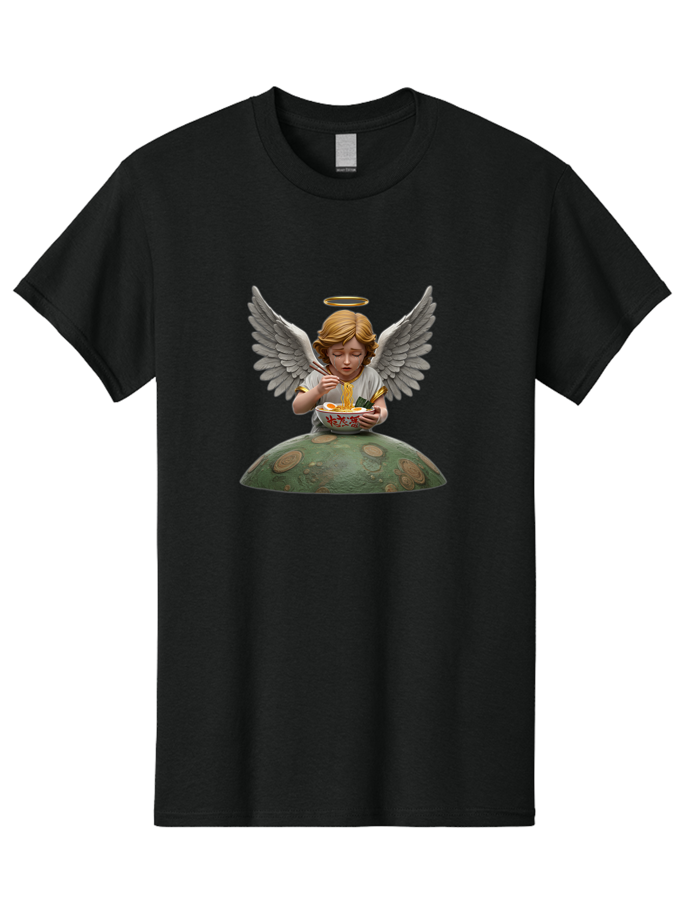 Angel-Eating-Ramen-4 Men'S Graphic Tee, 100% Cotton, Comfortable Casual Summer Wear, Machine Washable, Vintage Camera, Old Camera, Antique Camera, Black Camera, Classic Photography, Photography Equipment, Nostalgic Device, Film Camera, Bao055