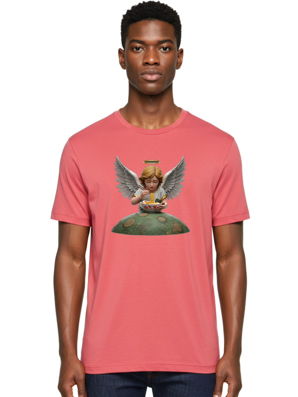 Angel-Eating-Ramen-4 Men'S Graphic Tee, 100% Cotton, Comfortable Casual Summer Wear, Machine Washable, Vintage Camera, Old Camera, Antique Camera, Black Camera, Classic Photography, Photography Equipment, Nostalgic Device, Film Camera, Bao055