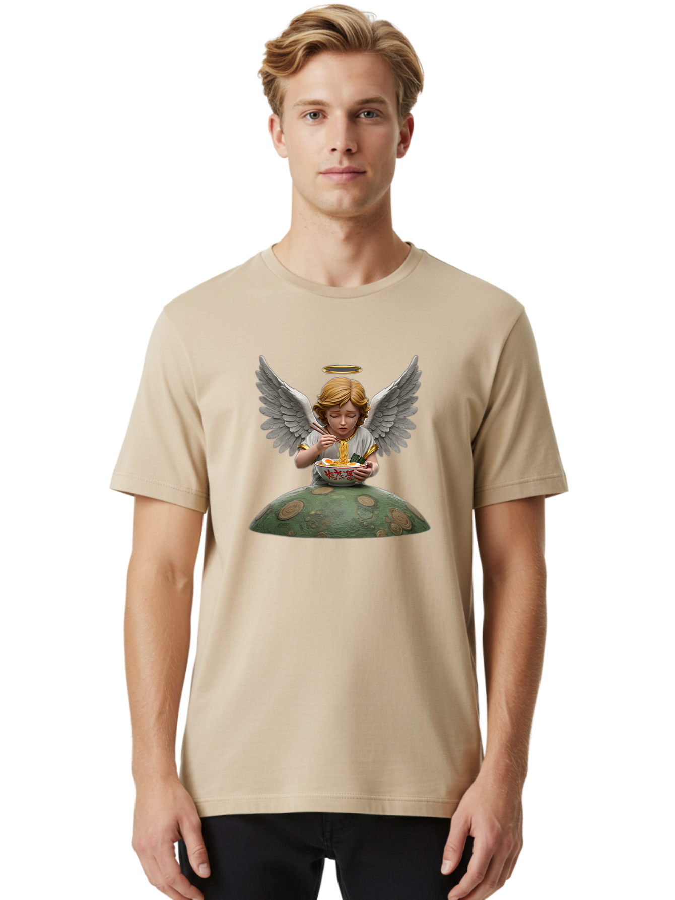 Angel-Eating-Ramen-4 Men'S Graphic Tee, 100% Cotton, Comfortable Casual Summer Wear, Machine Washable, Vintage Camera, Old Camera, Antique Camera, Black Camera, Classic Photography, Photography Equipment, Nostalgic Device, Film Camera, Bao055