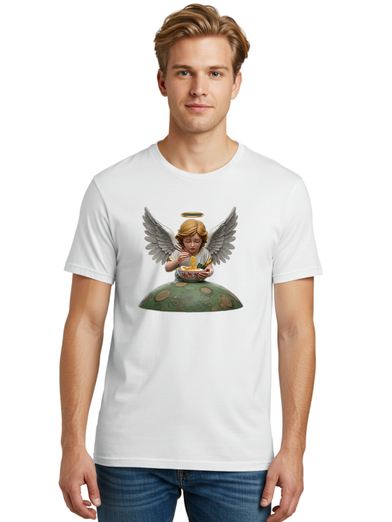 Angel-Eating-Ramen-4 Men'S Graphic Tee, 100% Cotton, Comfortable Casual Summer Wear, Machine Washable, Vintage Camera, Old Camera, Antique Camera, Black Camera, Classic Photography, Photography Equipment, Nostalgic Device, Film Camera, Bao055