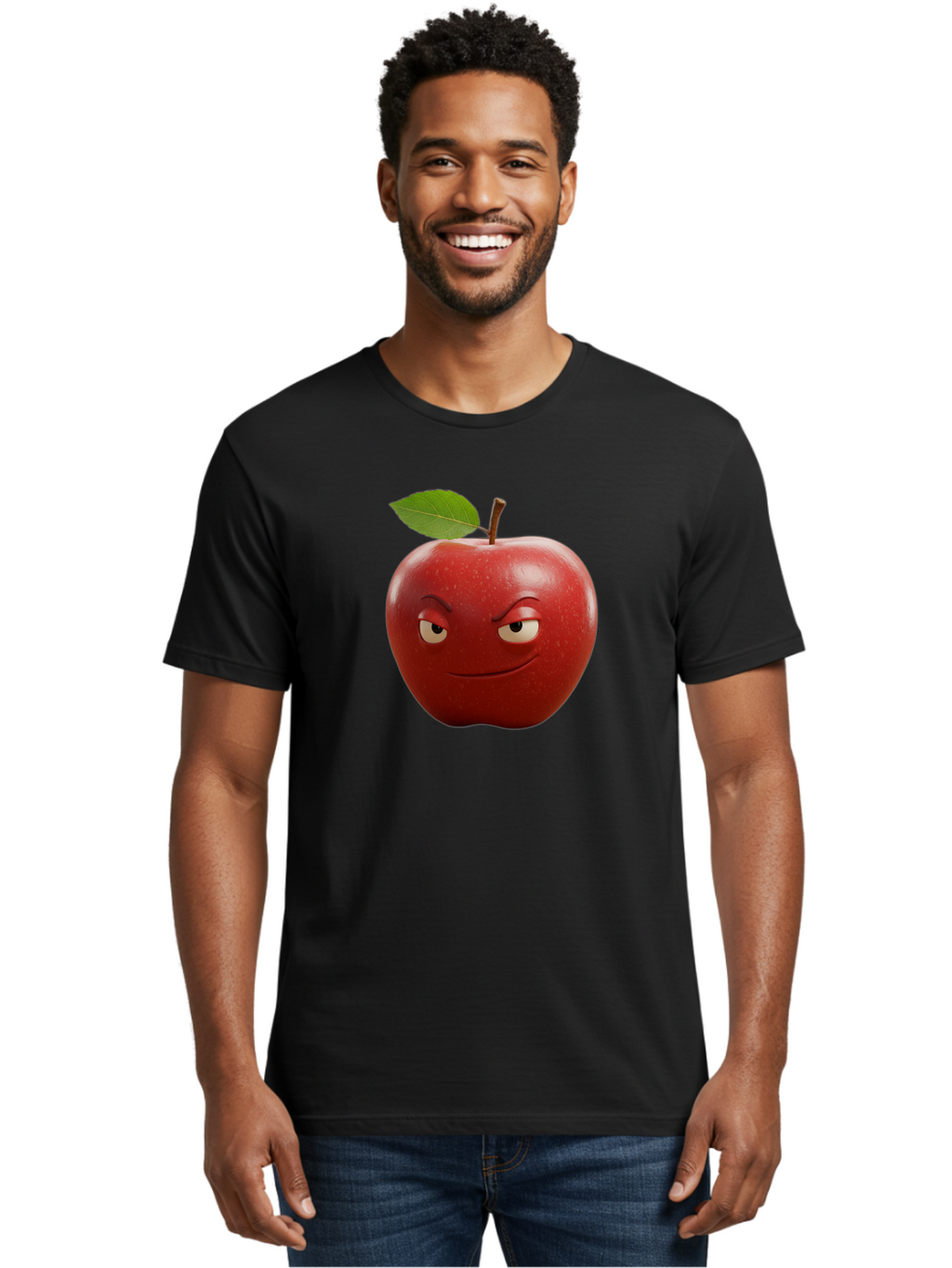 Angry-Apple-1 Men'S Graphic Tee, 100% Cotton, Comfortable Casual Summer Wear, Machine Washable, Vintage Camera, Old Camera, Antique Camera, Black Camera, Classic Photography, Photography Equipment, Nostalgic Device, Film Camera, Camera Art Bao059