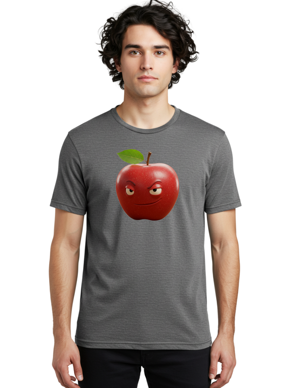 Angry-Apple-1 Men'S Graphic Tee, 100% Cotton, Comfortable Casual Summer Wear, Machine Washable, Vintage Camera, Old Camera, Antique Camera, Black Camera, Classic Photography, Photography Equipment, Nostalgic Device, Film Camera, Camera Art Bao059