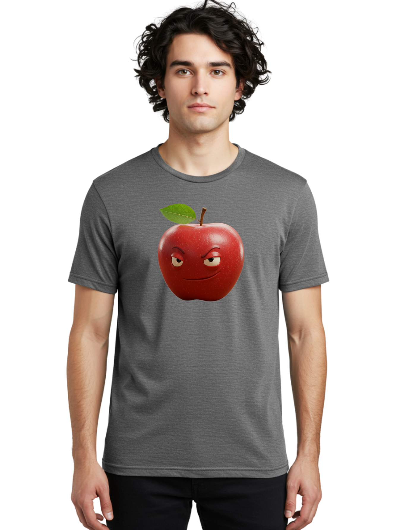 Angry-Apple-1 Men'S Graphic Tee, 100% Cotton, Comfortable Casual Summer Wear, Machine Washable, Vintage Camera, Old Camera, Antique Camera, Black Camera, Classic Photography, Photography Equipment, Nostalgic Device, Film Camera, Camera Art Bao059