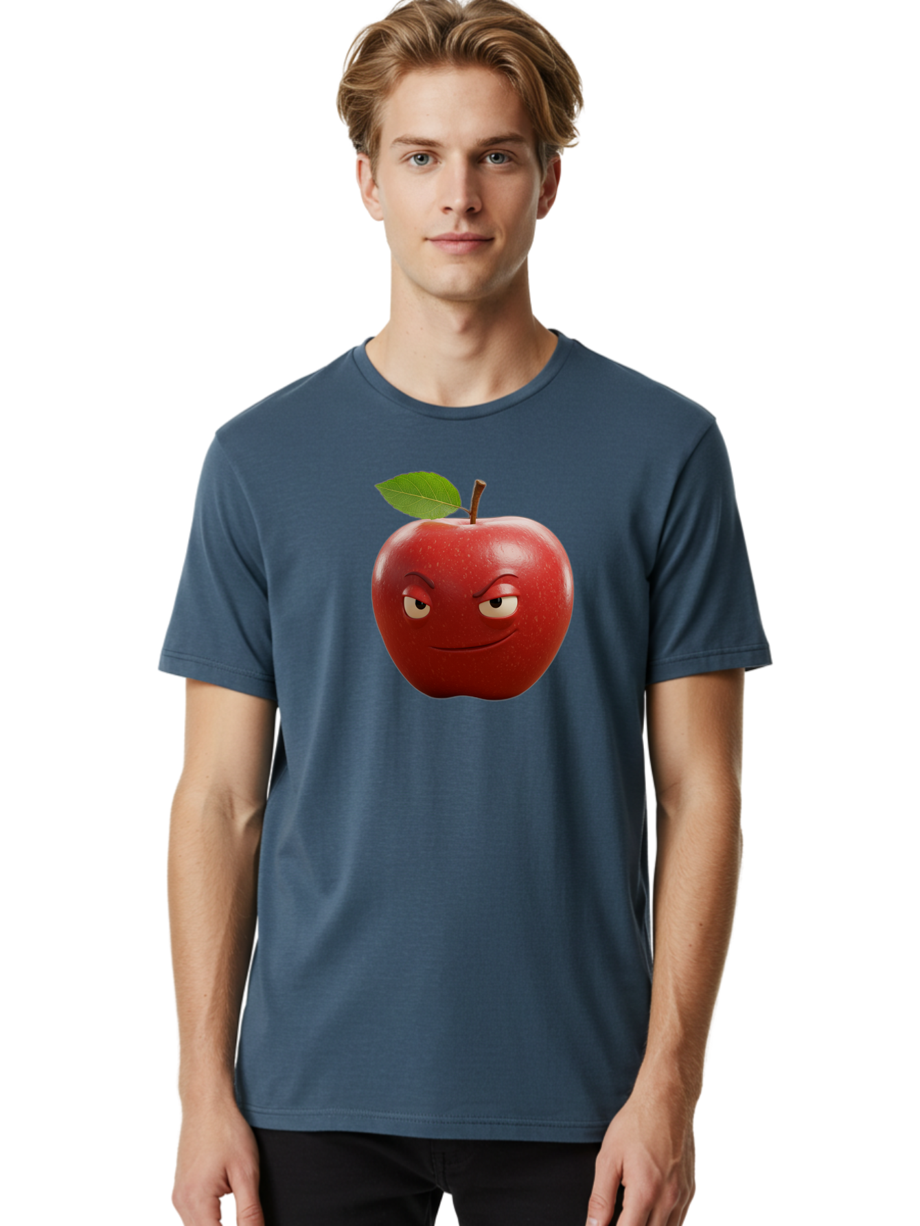 Angry-Apple-1 Men'S Graphic Tee, 100% Cotton, Comfortable Casual Summer Wear, Machine Washable, Vintage Camera, Old Camera, Antique Camera, Black Camera, Classic Photography, Photography Equipment, Nostalgic Device, Film Camera, Camera Art Bao059
