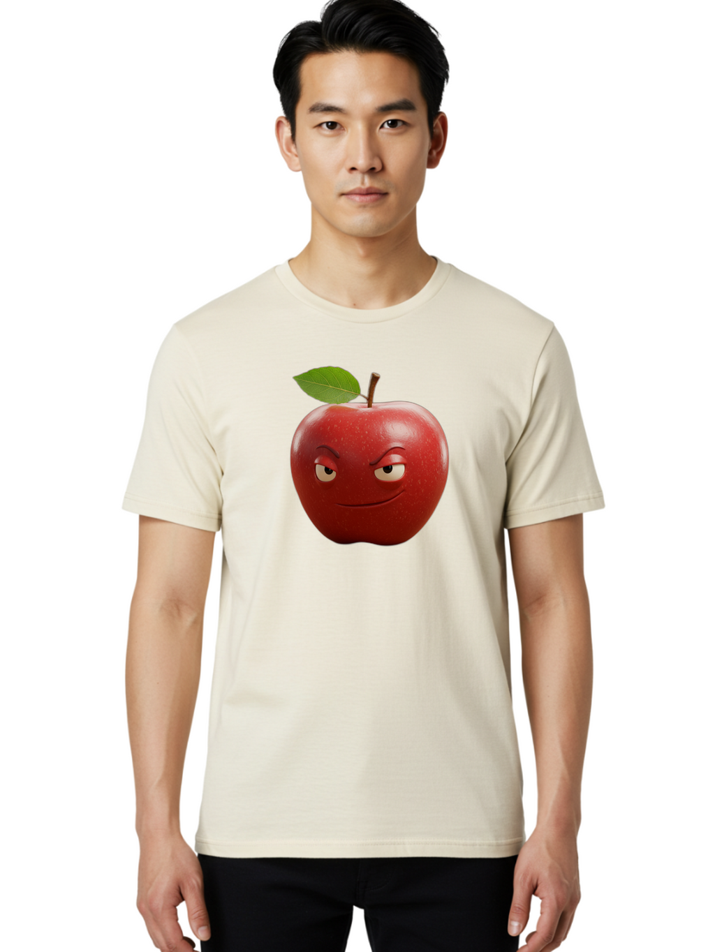 Angry-Apple-1 Men'S Graphic Tee, 100% Cotton, Comfortable Casual Summer Wear, Machine Washable, Vintage Camera, Old Camera, Antique Camera, Black Camera, Classic Photography, Photography Equipment, Nostalgic Device, Film Camera, Camera Art Bao059