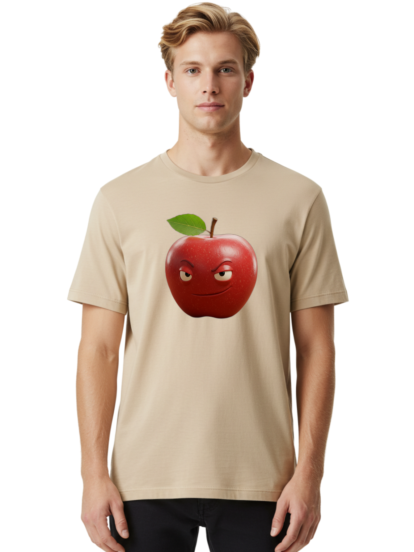 Angry-Apple-1 Men'S Graphic Tee, 100% Cotton, Comfortable Casual Summer Wear, Machine Washable, Vintage Camera, Old Camera, Antique Camera, Black Camera, Classic Photography, Photography Equipment, Nostalgic Device, Film Camera, Camera Art Bao059