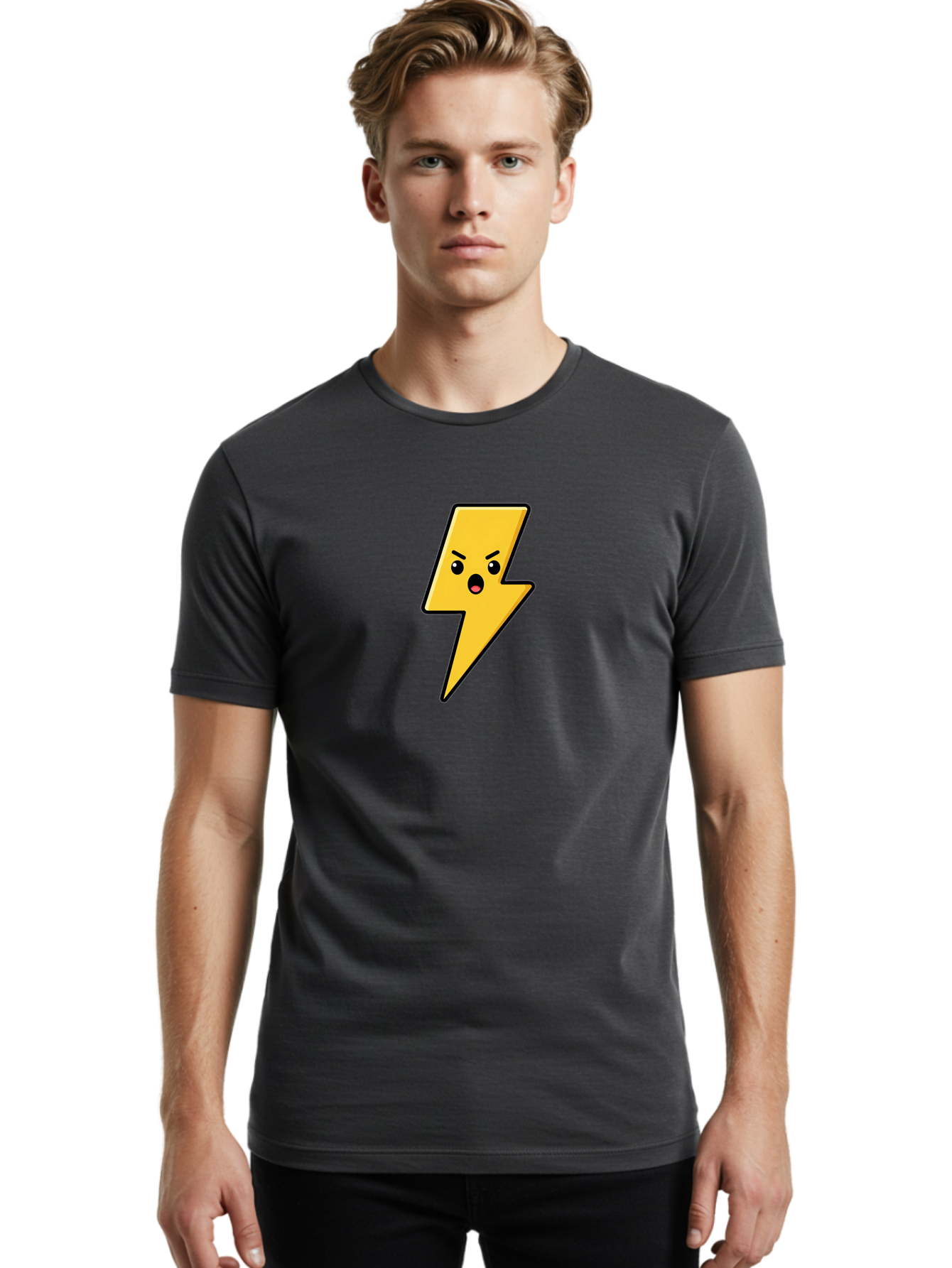 Angry-Lightning-Bolt Men'S Graphic Tee, 100% Cotton, Comfortable Casual Summer Wear, Machine Washable, Vintage Camera, Old Camera, Antique Camera, Black Camera, Classic Photography, Photography Equipment, Nostalgic Device, Film Camera, Bao066