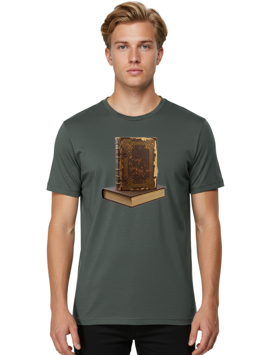 Antique-Leather-Books Men'S Graphic Tee, 100% Cotton, Comfortable Casual Summer Wear, Machine Washable, Vintage Camera, Old Camera, Antique Camera, Black Camera, Classic Photography, Photography Equipment, Nostalgic Device, Film Camera, Bao069