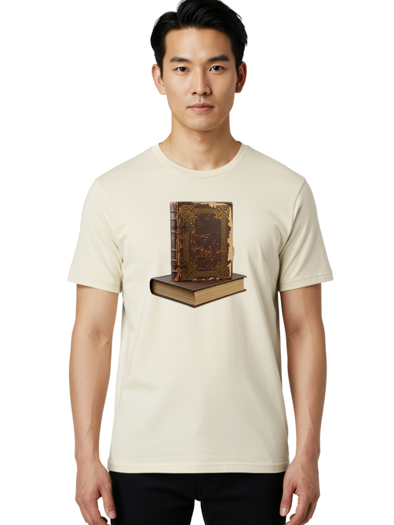 Antique-Leather-Books Men'S Graphic Tee, 100% Cotton, Comfortable Casual Summer Wear, Machine Washable, Vintage Camera, Old Camera, Antique Camera, Black Camera, Classic Photography, Photography Equipment, Nostalgic Device, Film Camera, Bao069