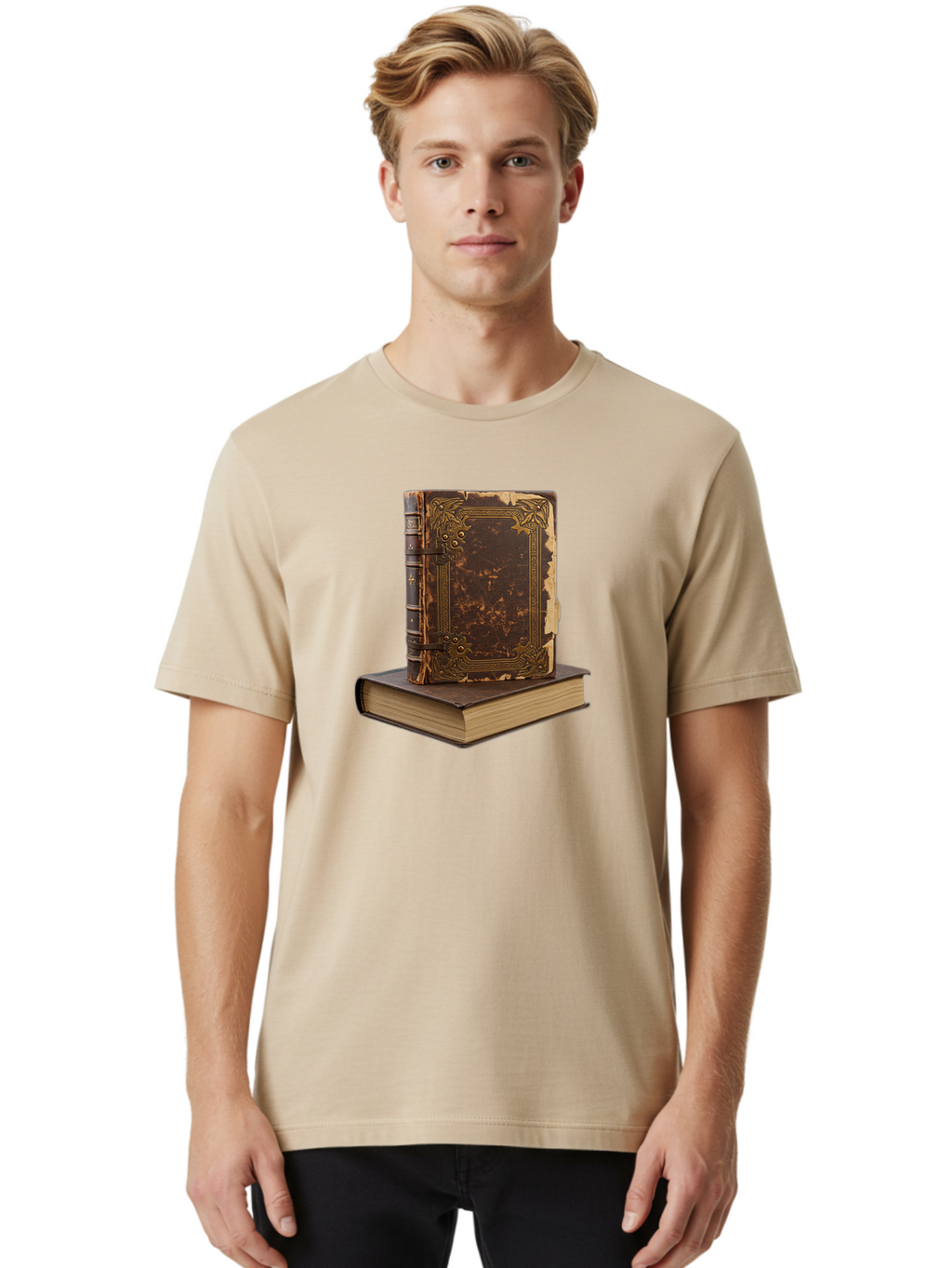 Antique-Leather-Books Men'S Graphic Tee, 100% Cotton, Comfortable Casual Summer Wear, Machine Washable, Vintage Camera, Old Camera, Antique Camera, Black Camera, Classic Photography, Photography Equipment, Nostalgic Device, Film Camera, Bao069