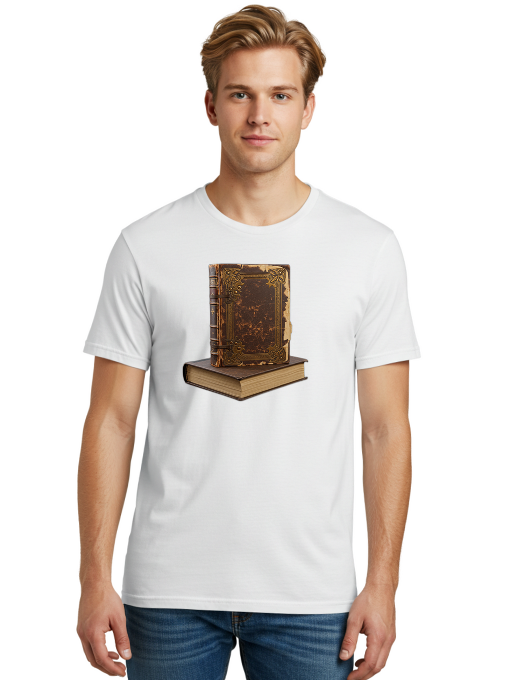 Antique-Leather-Books Men'S Graphic Tee, 100% Cotton, Comfortable Casual Summer Wear, Machine Washable, Vintage Camera, Old Camera, Antique Camera, Black Camera, Classic Photography, Photography Equipment, Nostalgic Device, Film Camera, Bao069