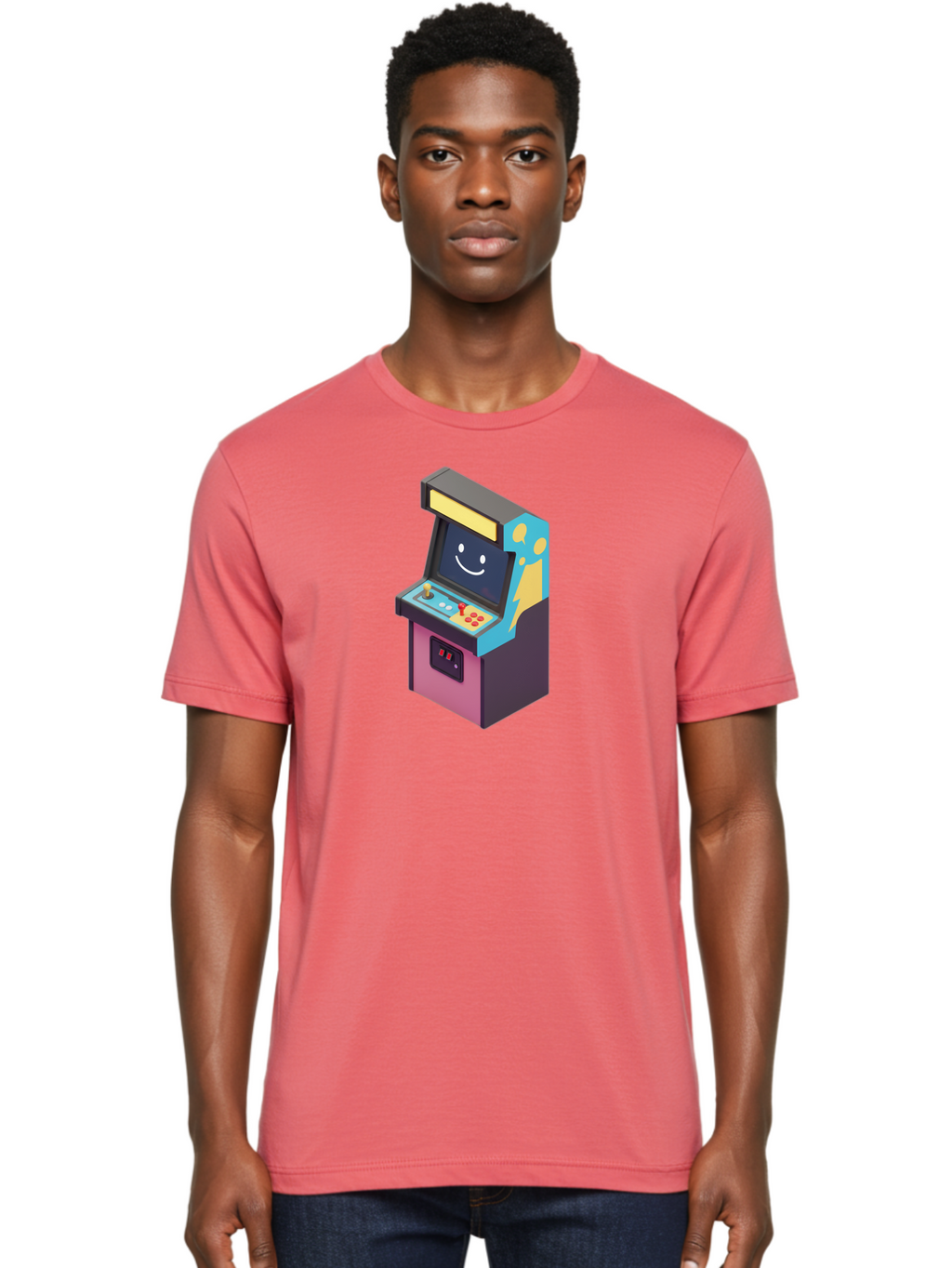 Arcade-Machine-1 Men'S Graphic Tee, 100% Cotton, Comfortable Casual Summer Wear, Machine Washable, Vintage Camera, Old Camera, Antique Camera, Black Camera, Classic Photography, Photography Equipment, Nostalgic Device, Film Camera, Camera Art Bao076