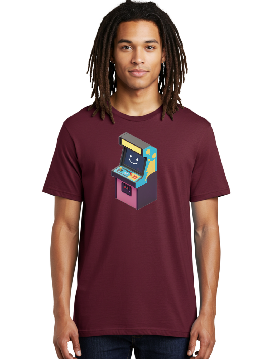 Arcade-Machine-1 Men'S Graphic Tee, 100% Cotton, Comfortable Casual Summer Wear, Machine Washable, Vintage Camera, Old Camera, Antique Camera, Black Camera, Classic Photography, Photography Equipment, Nostalgic Device, Film Camera, Camera Art Bao076