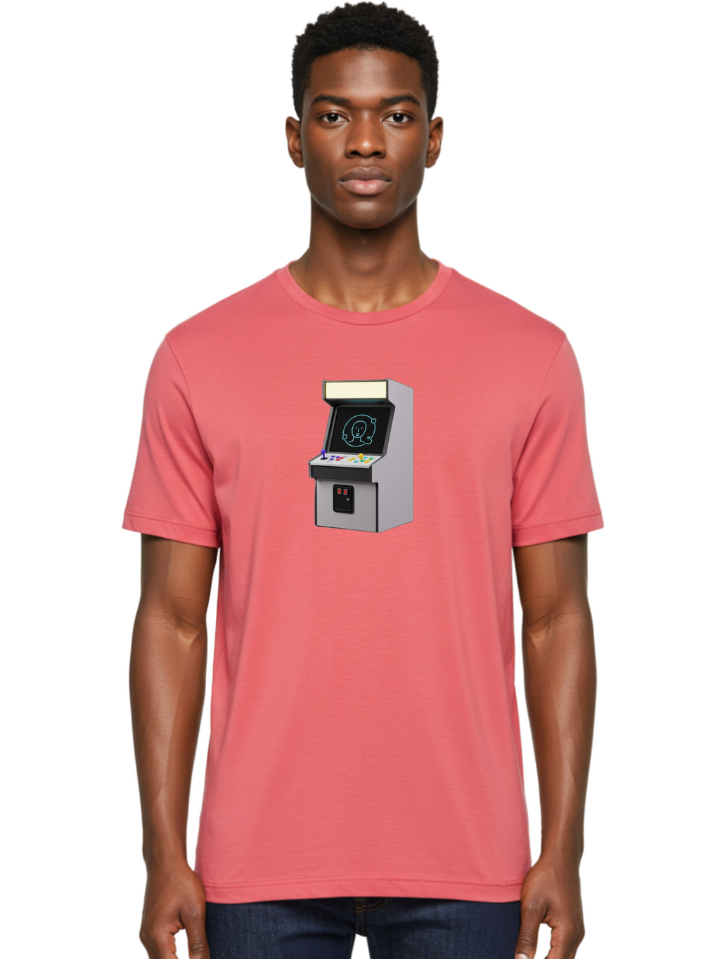 Arcade-Machine-2 Men'S Graphic Tee, 100% Cotton, Comfortable Casual Summer Wear, Machine Washable, Vintage Camera, Old Camera, Antique Camera, Black Camera, Classic Photography, Photography Equipment, Nostalgic Device, Film Camera, Camera Art Bao077
