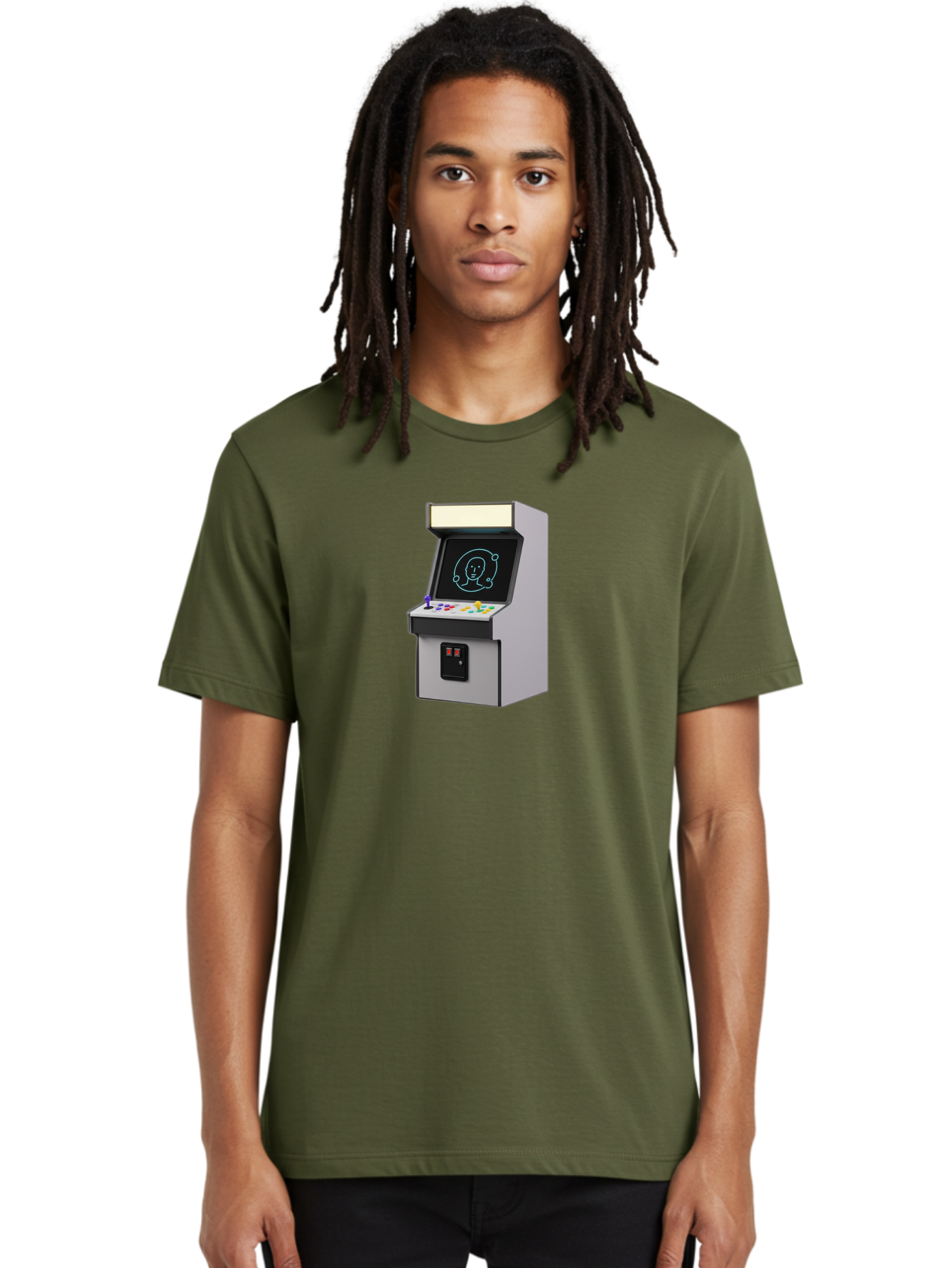 Arcade-Machine-2 Men'S Graphic Tee, 100% Cotton, Comfortable Casual Summer Wear, Machine Washable, Vintage Camera, Old Camera, Antique Camera, Black Camera, Classic Photography, Photography Equipment, Nostalgic Device, Film Camera, Camera Art Bao077