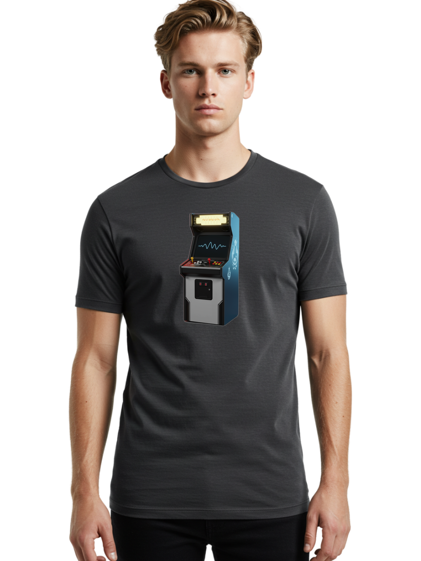 Arcade-Machine Men'S Graphic Tee, 100% Cotton, Comfortable Casual Summer Wear, Machine Washable, Vintage Camera, Old Camera, Antique Camera, Black Camera, Classic Photography, Photography Equipment, Nostalgic Device, Film Camera, Camera Art Bao078